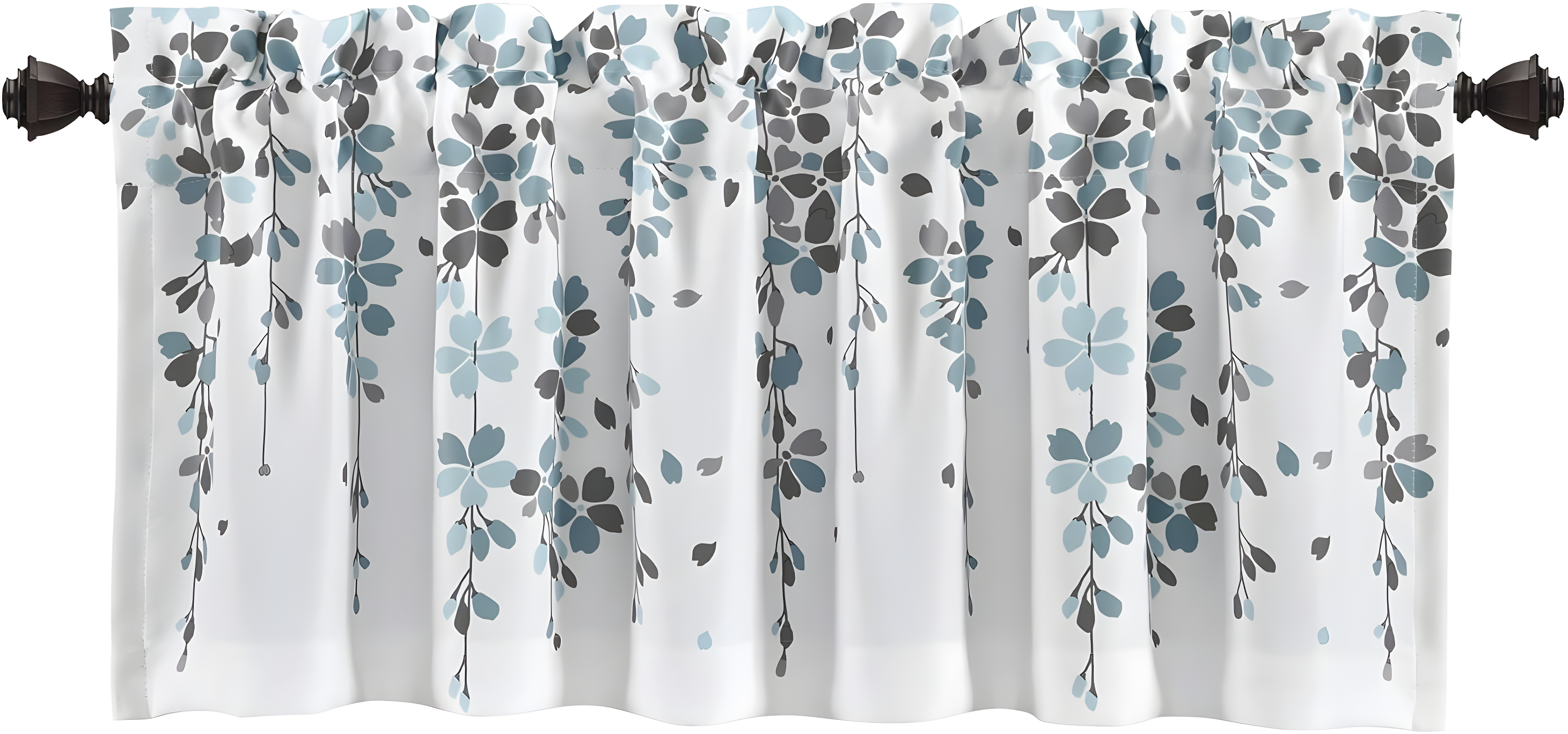 Lush Decor Floral Tailored 52'' W Window Valance