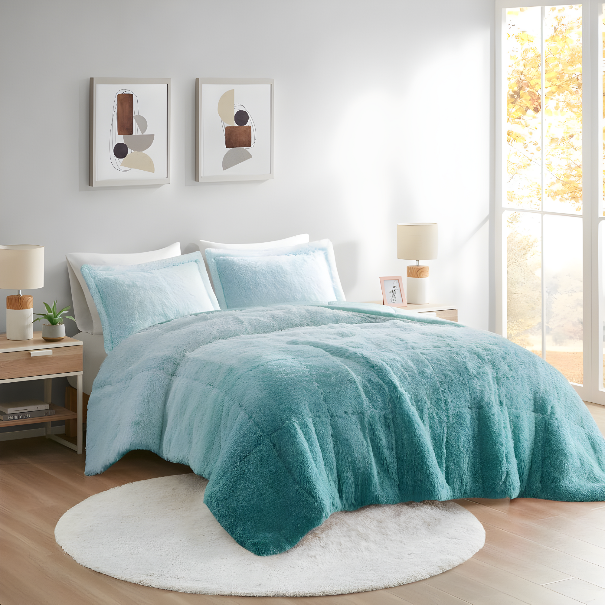 Intelligent Design Brielle Malea Shaggy Faux Fur Comforter Mini Set