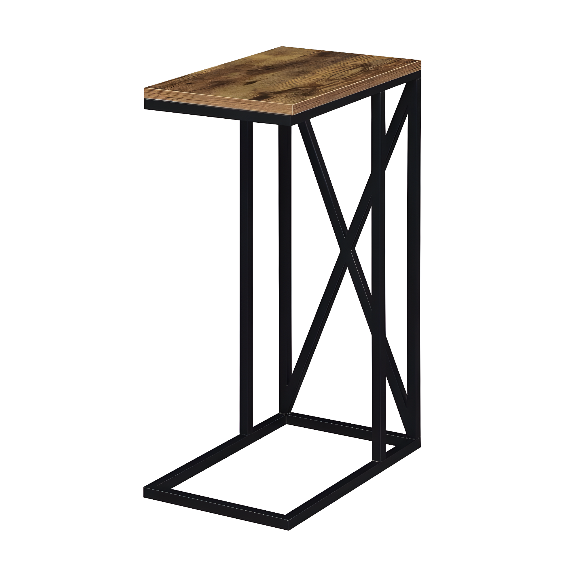 Convenience Concepts 161861BDWBL 15.75 x 10 x 24.25 in. Tucson C End Table, Brown Wood with Black