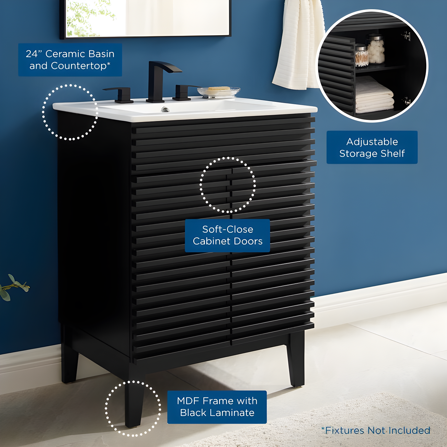 Render 24" Bathroom Vanity by Modway