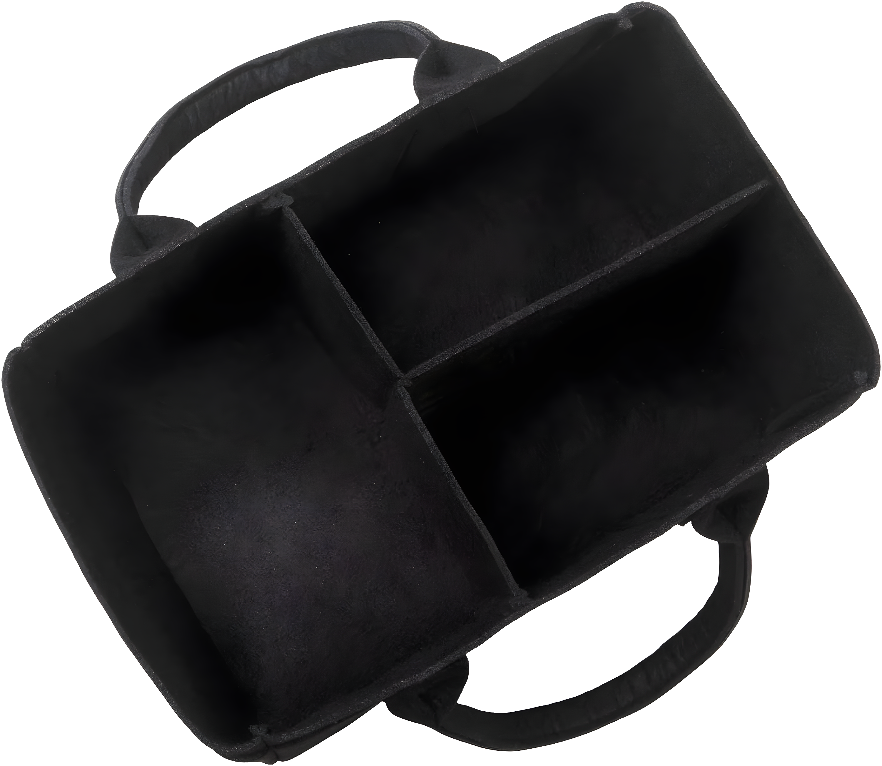 Sammy & Lou Felt Baby Nursery Diaper Storage Caddy, Black