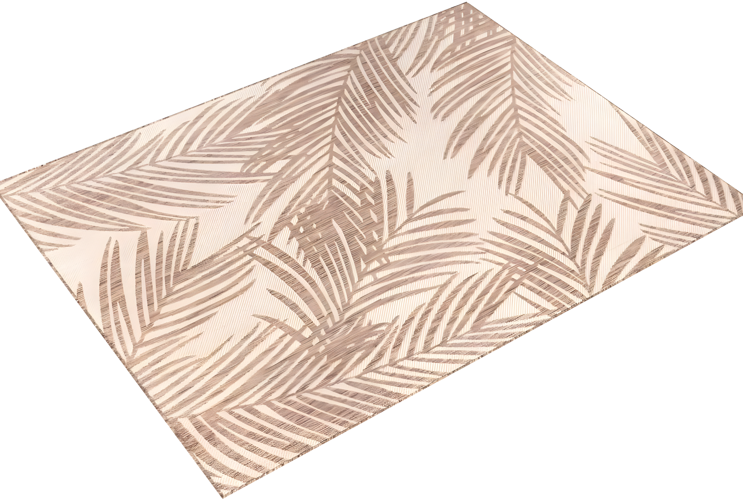 World Rug Gallery Contemporary Distressed Leaves Textured Flat Weave Indoor/Outdoor Area Rug - BROWN 5' X 7'