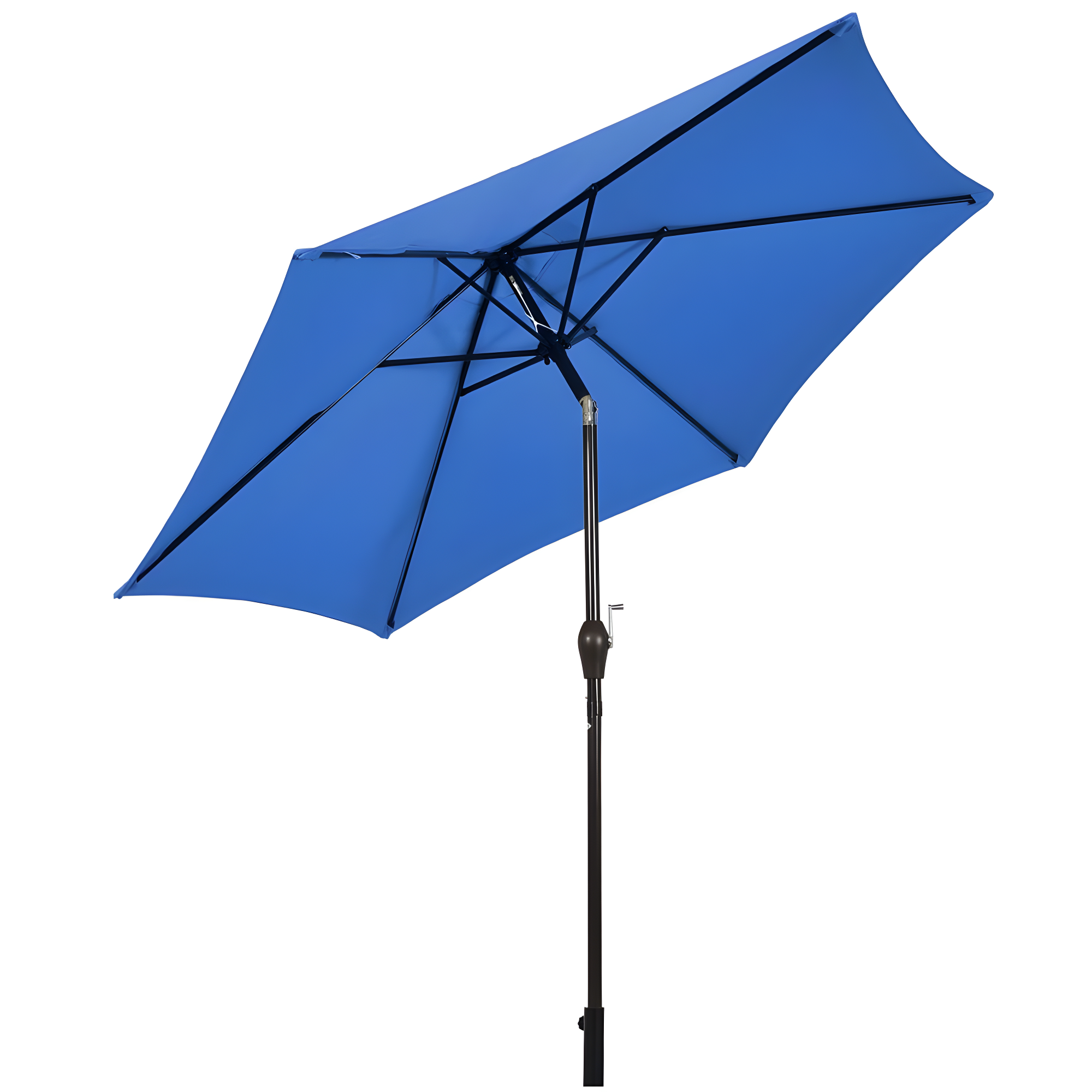 Resenkos 9 ft Outdoor Market Patio Table Umbrella Push Button Tilt Crank Lift-Blue, Patio Offset Umbrella with Easy Tilt Adjustment, Outdoor Hanging Umbrella, Sunshade Umbrella Canopy