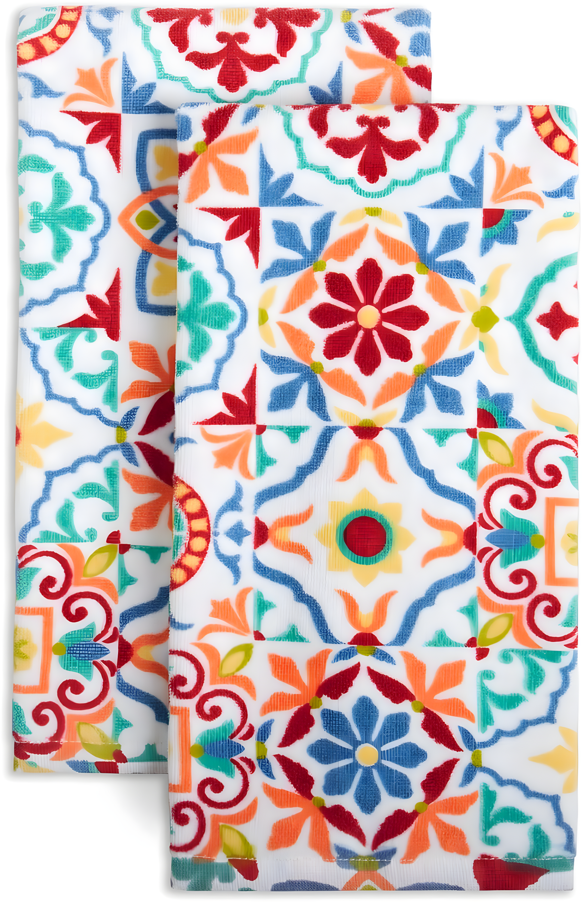 Fiesta Worn Tiles Kitchen Towels Set (Set of 2)