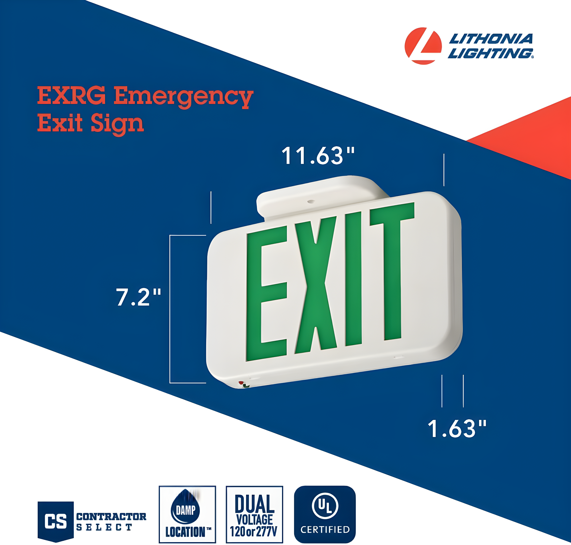 Lithonia Lighting Exrg El Contractor Select Exrg Integrated Led Exit Sign - White
