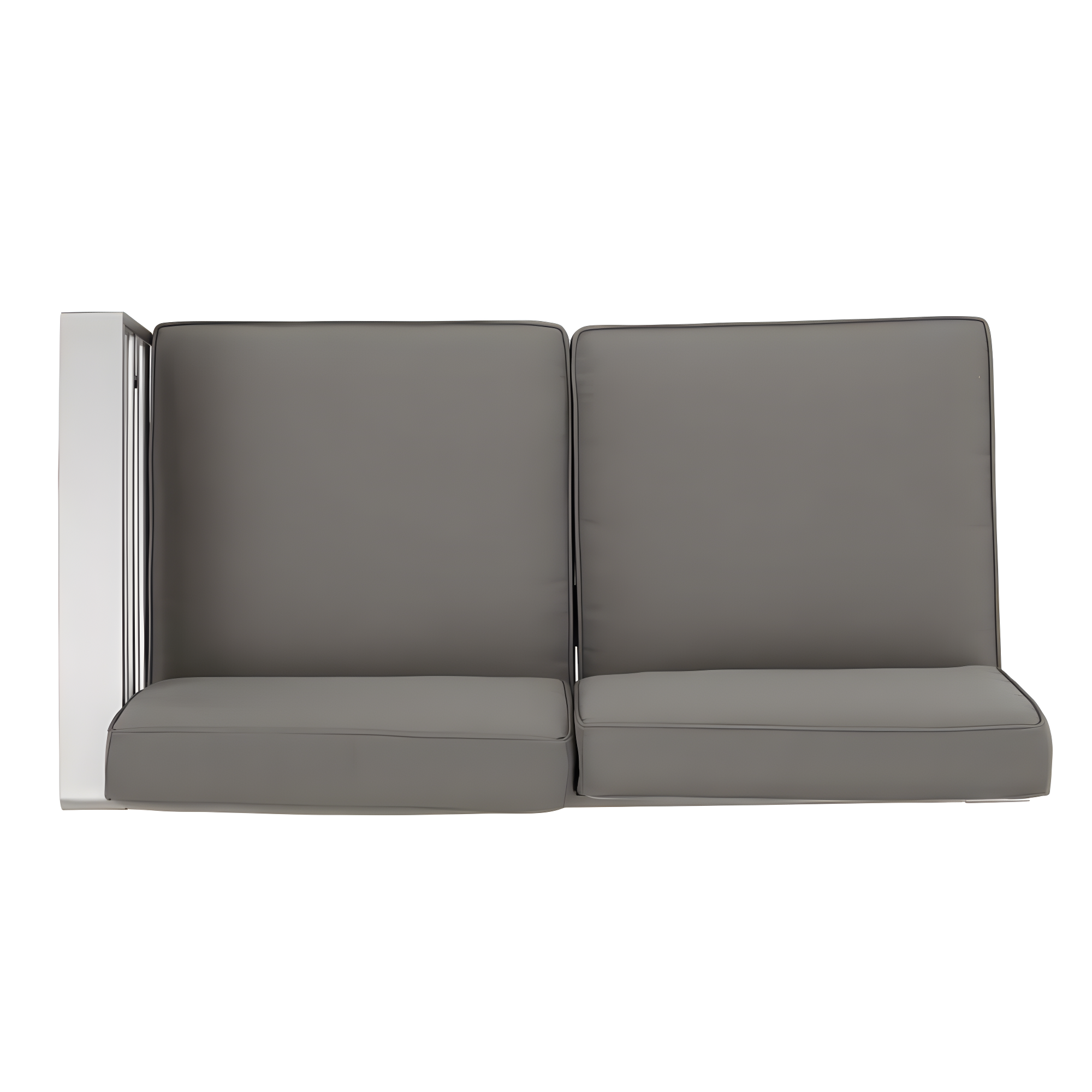 Christopher Knight Home Cape Coral Outdoor 5-Seater Sectional Set by  Non-Sunbrella Grey Cushion Aluminum,Fabric