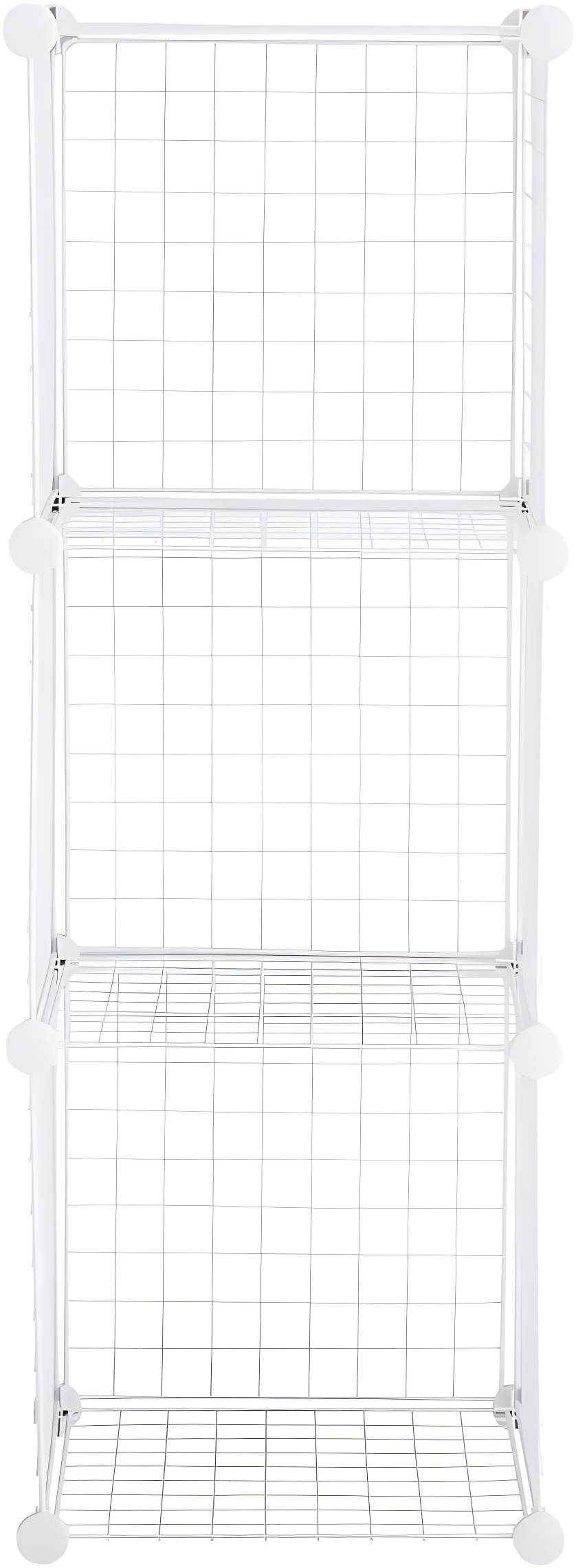 Rubbermaid 3-Piece Stackable Modular Storage Cube Set, Closet Organizer, White