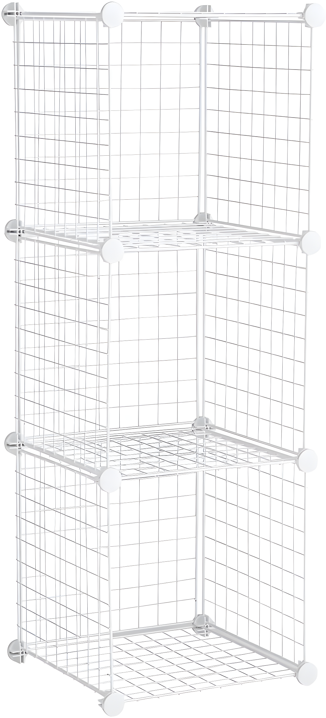 Rubbermaid 3-Piece Stackable Modular Storage Cube Set, Closet Organizer, White