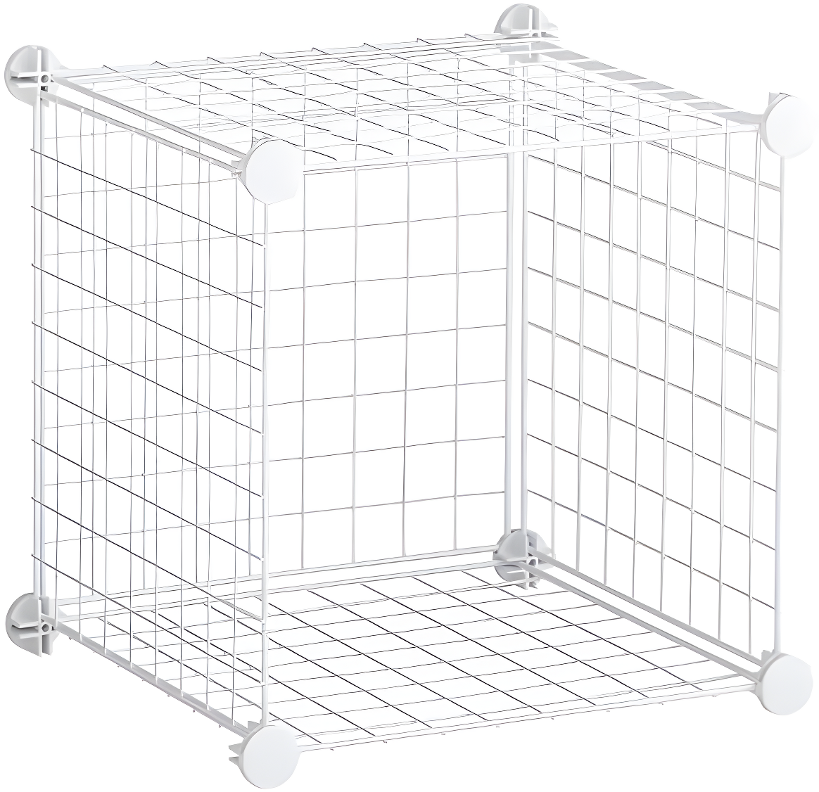 Rubbermaid 3-Piece Stackable Modular Storage Cube Set, Closet Organizer, White