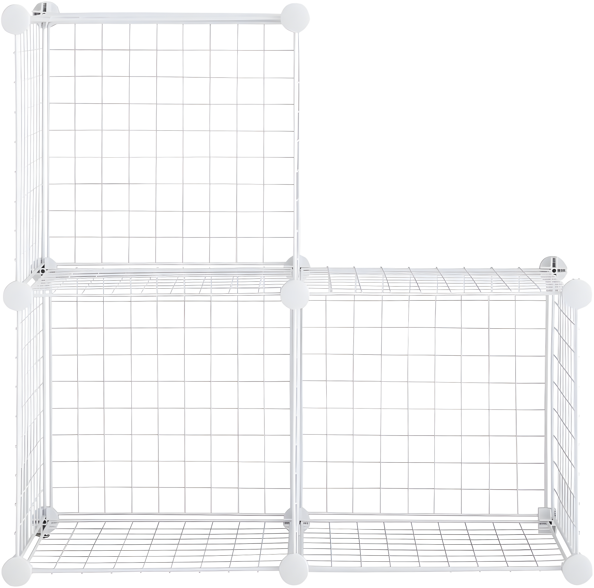 Rubbermaid 3-Piece Stackable Modular Storage Cube Set, Closet Organizer, White