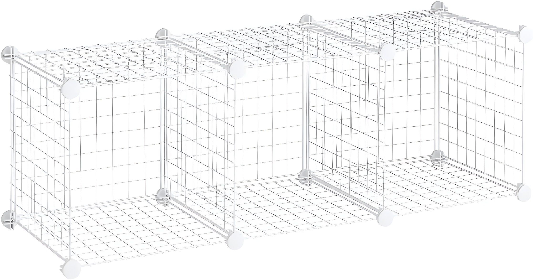 Rubbermaid 3-Piece Stackable Modular Storage Cube Set, Closet Organizer, White