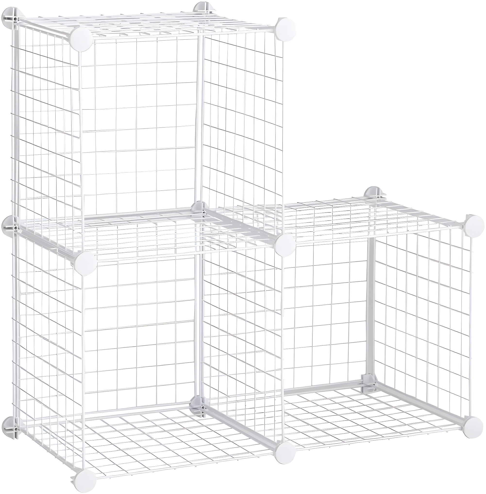 Rubbermaid 3-Piece Stackable Modular Storage Cube Set, Closet Organizer, White