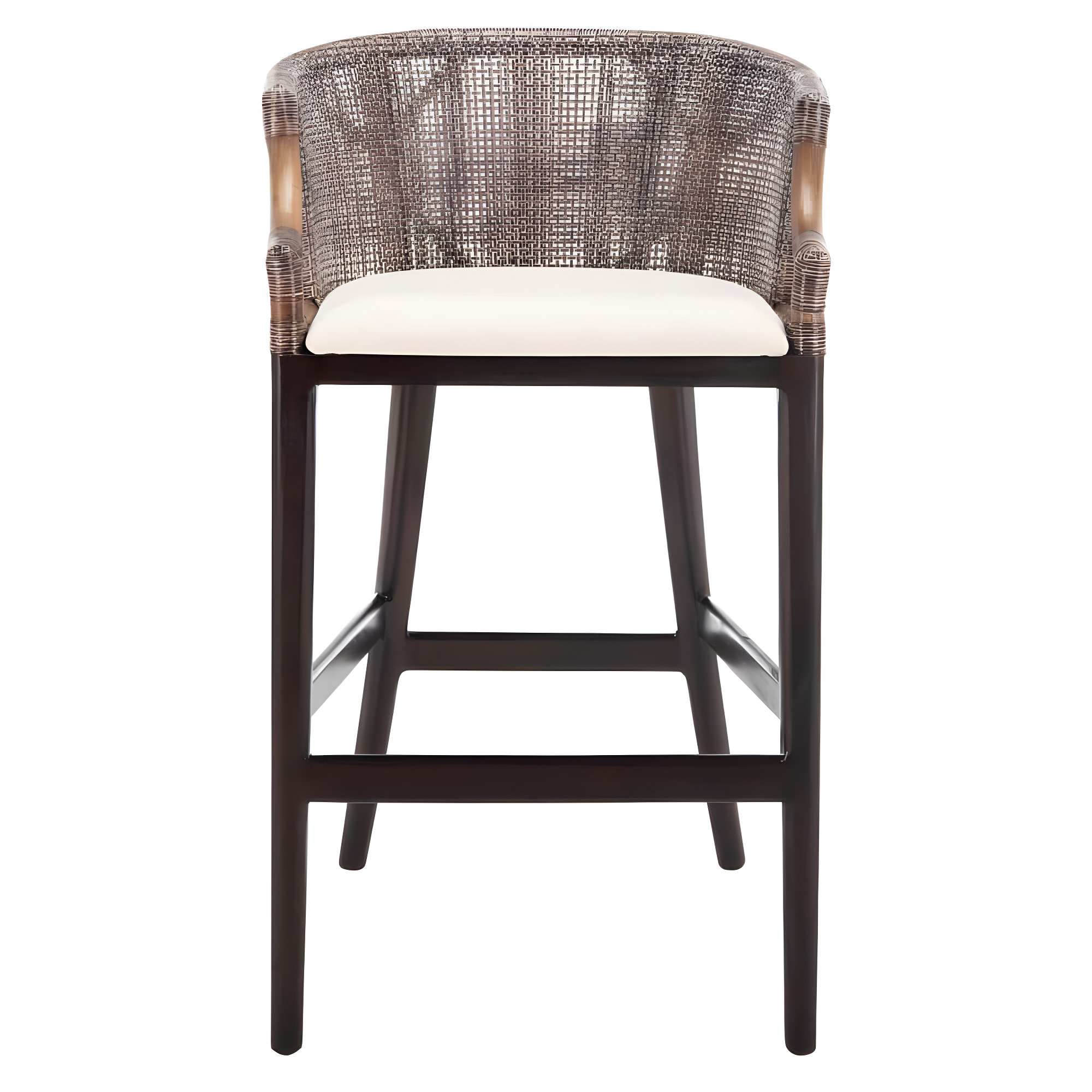 Brando Bar Stool - Brown/White - Safavieh