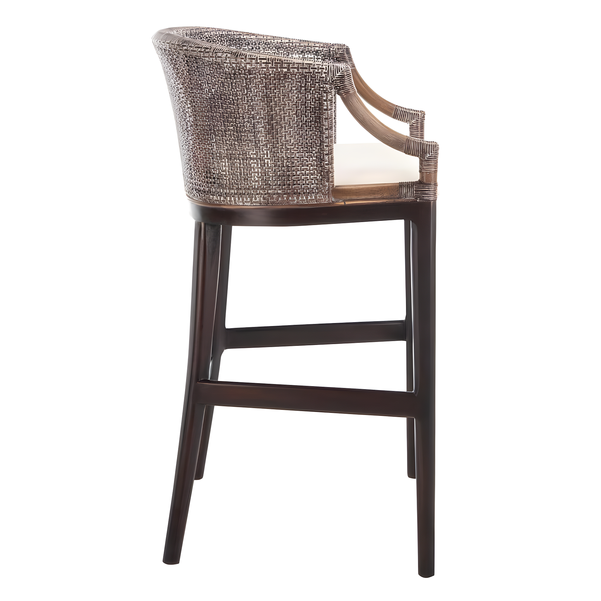 Brando Bar Stool - Brown/White - Safavieh