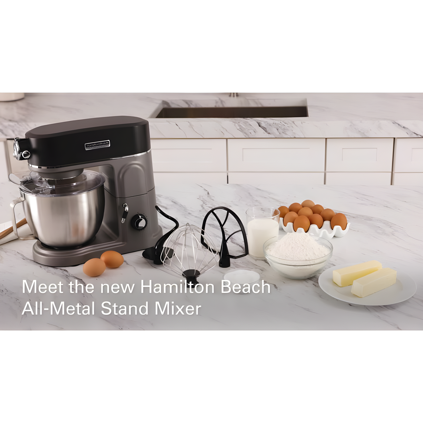 Hamilton Beach® Professional All-Metal Stand Mixer with Specialty Attachment Hub 5 Quart