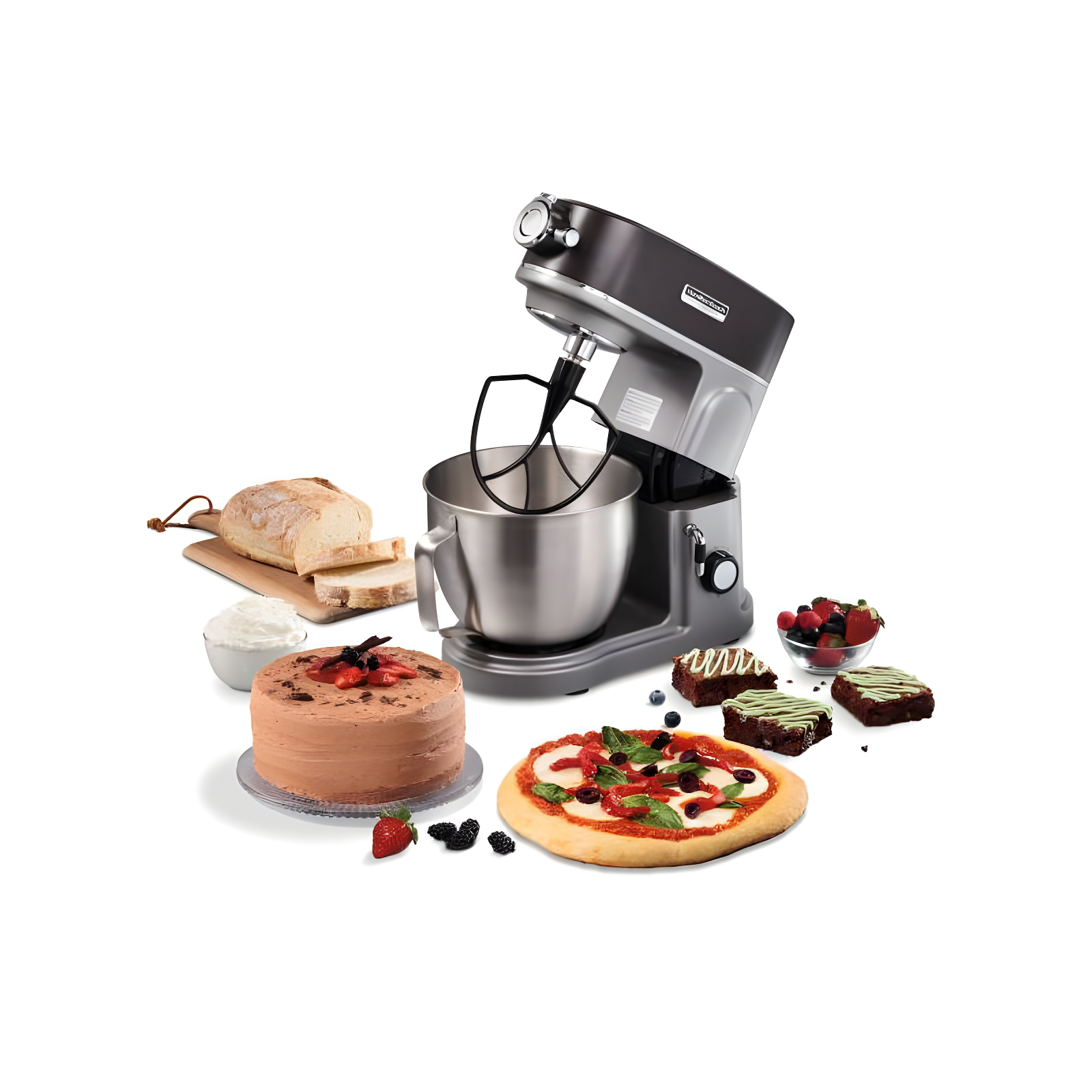 Hamilton Beach® Professional All-Metal Stand Mixer with Specialty Attachment Hub 5 Quart