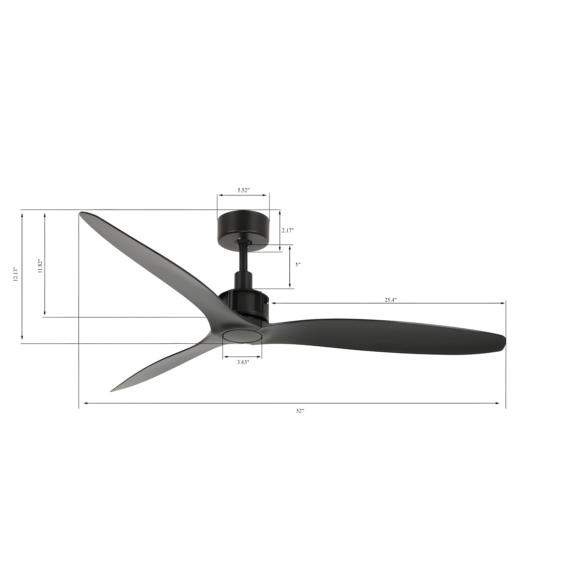Zelda 52'' 3 Blade Ceiling Fan