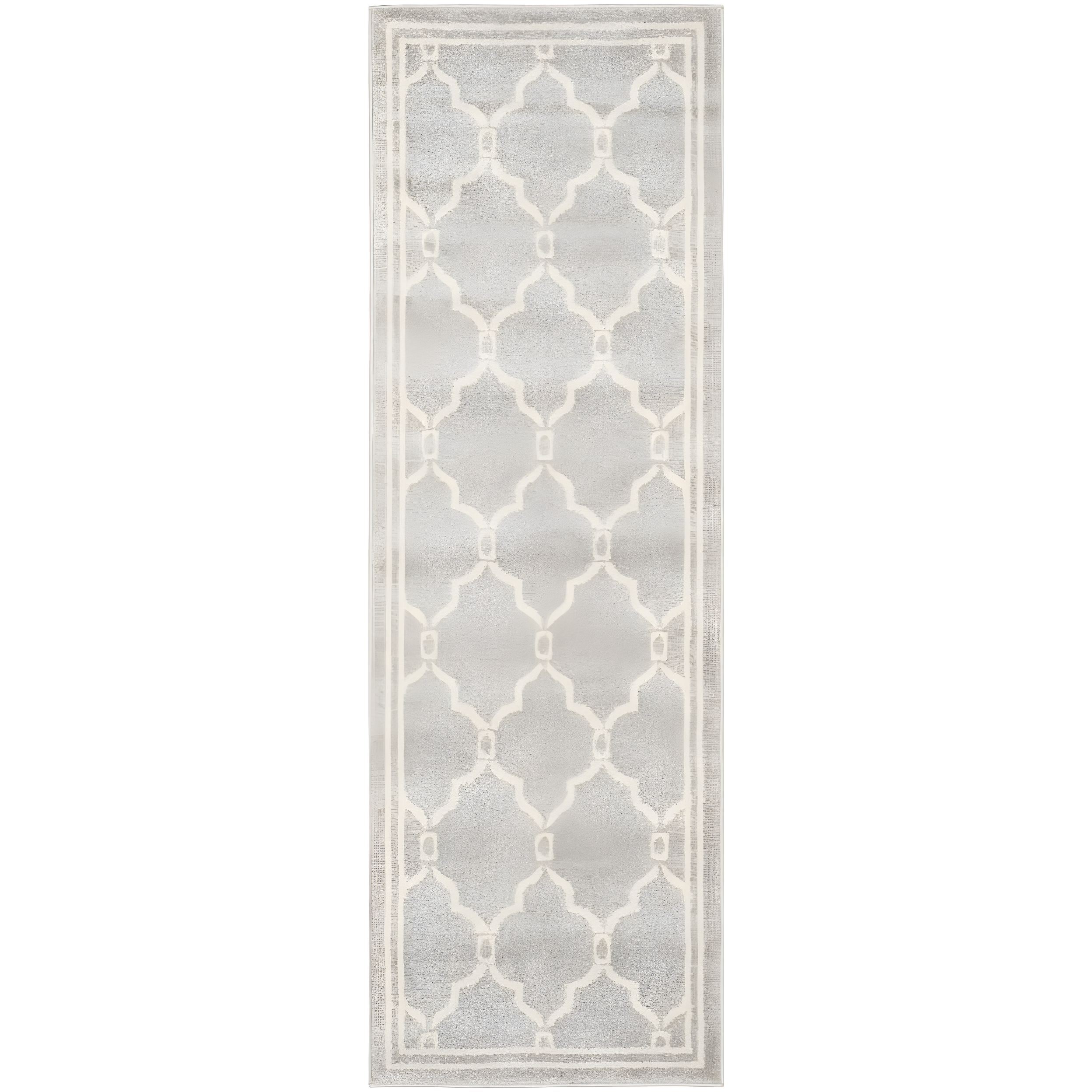 Amherst AMT414 Power Loomed Indoor Runner Rug - Light Grey/Ivory - 2'3"x15' - Safavieh