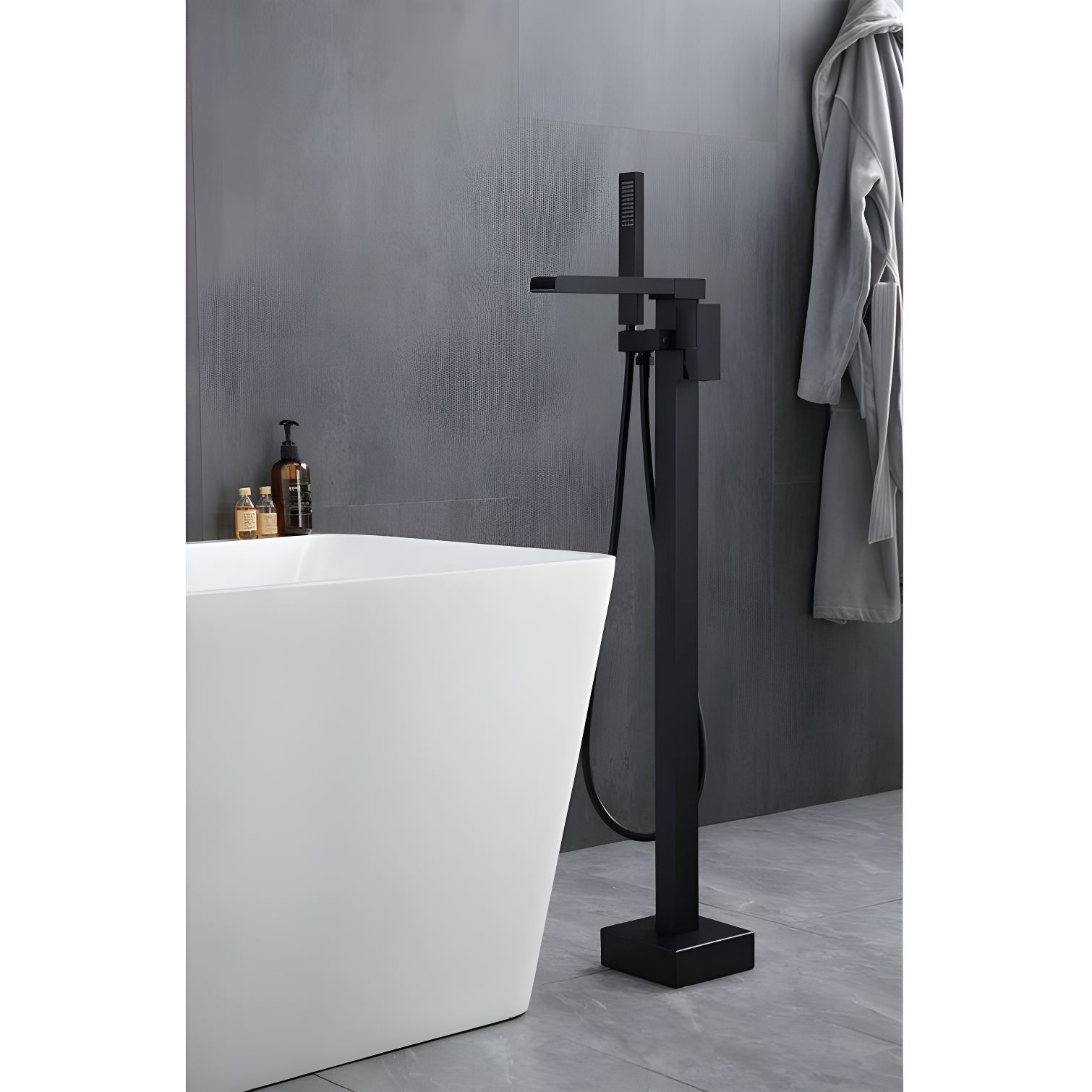 Floor Tub Filler with Diverter