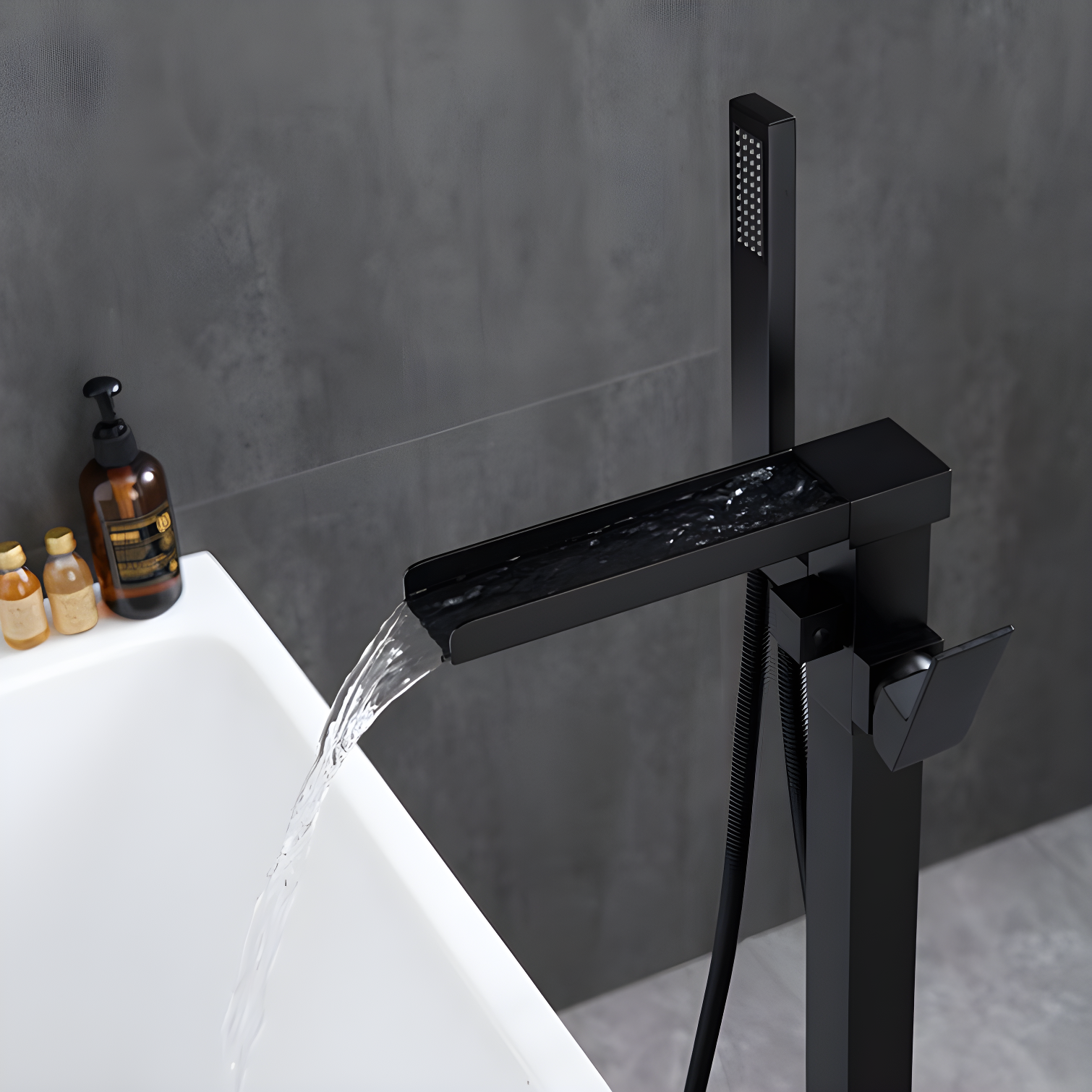 Floor Tub Filler with Diverter