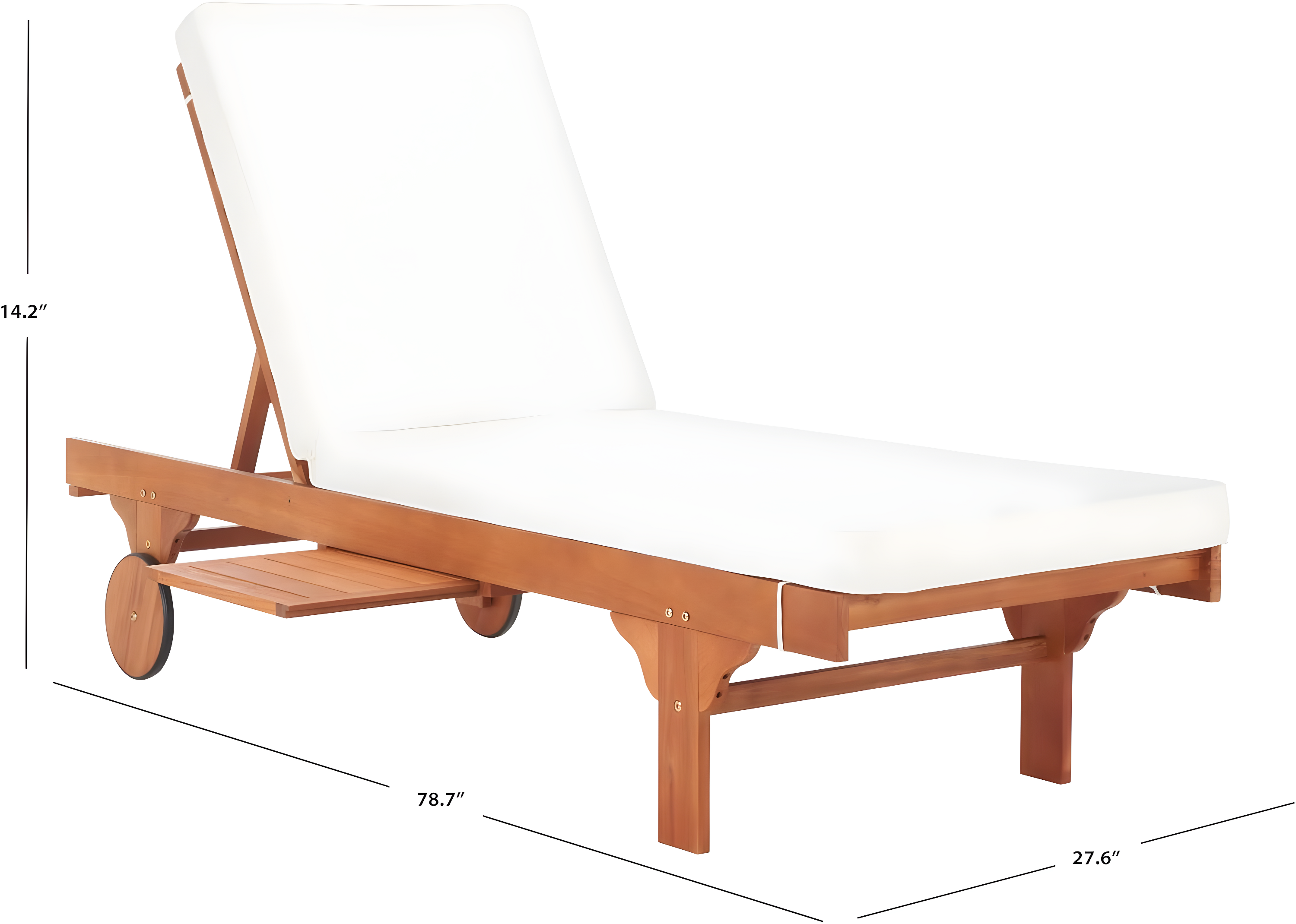 Newport Lounge Chair - Outdoor - PAT7022 - Natural/Beige -Safavieh
