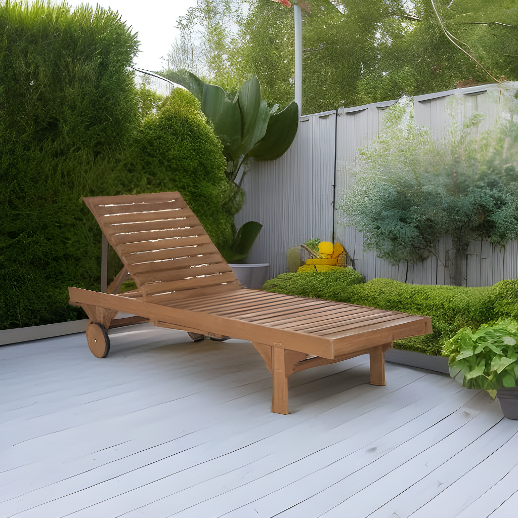 Newport Lounge Chair - Outdoor - PAT7022 - Natural/Beige -Safavieh