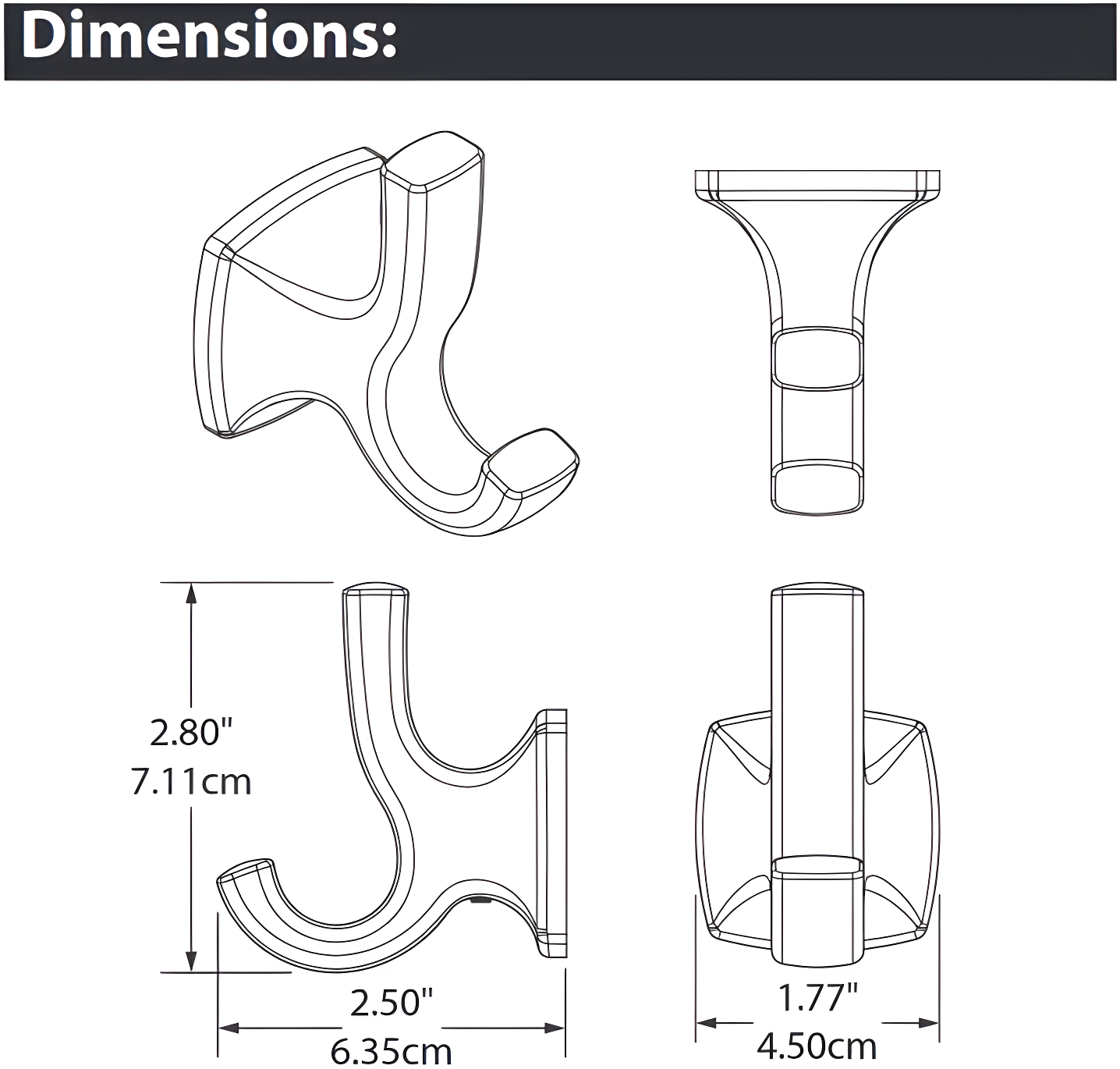 Voss Wall Mounted Robe Hook