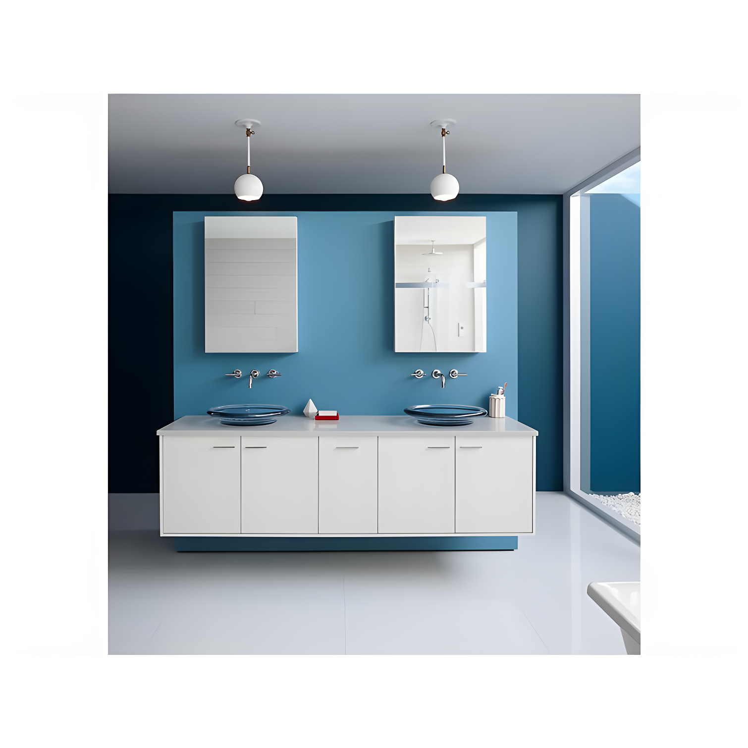 Verdera® Recessed or Surface Mount Frameless Medicine Cabinet with 3 Adjustable Shelves