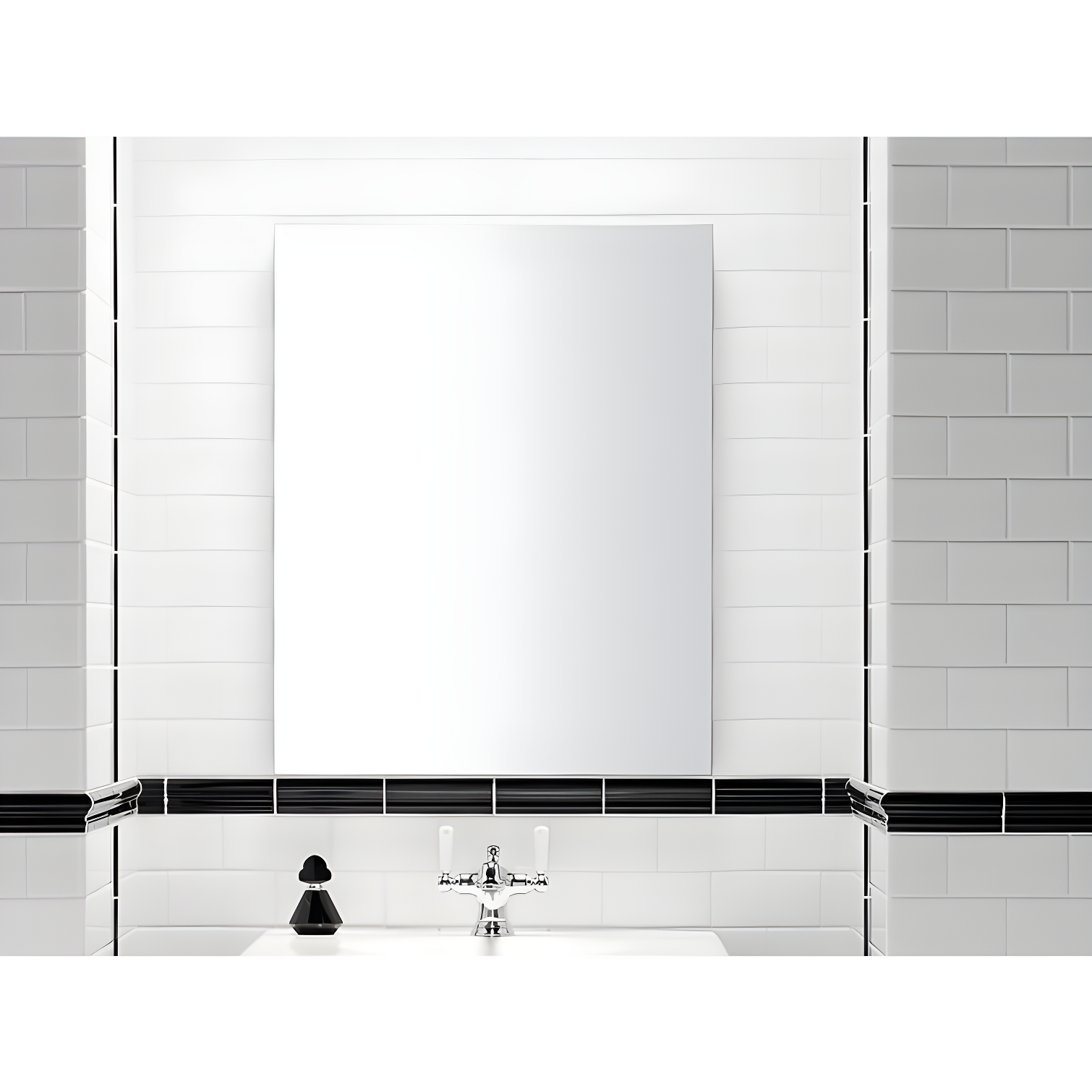 Verdera® Recessed or Surface Mount Frameless Medicine Cabinet with 3 Adjustable Shelves