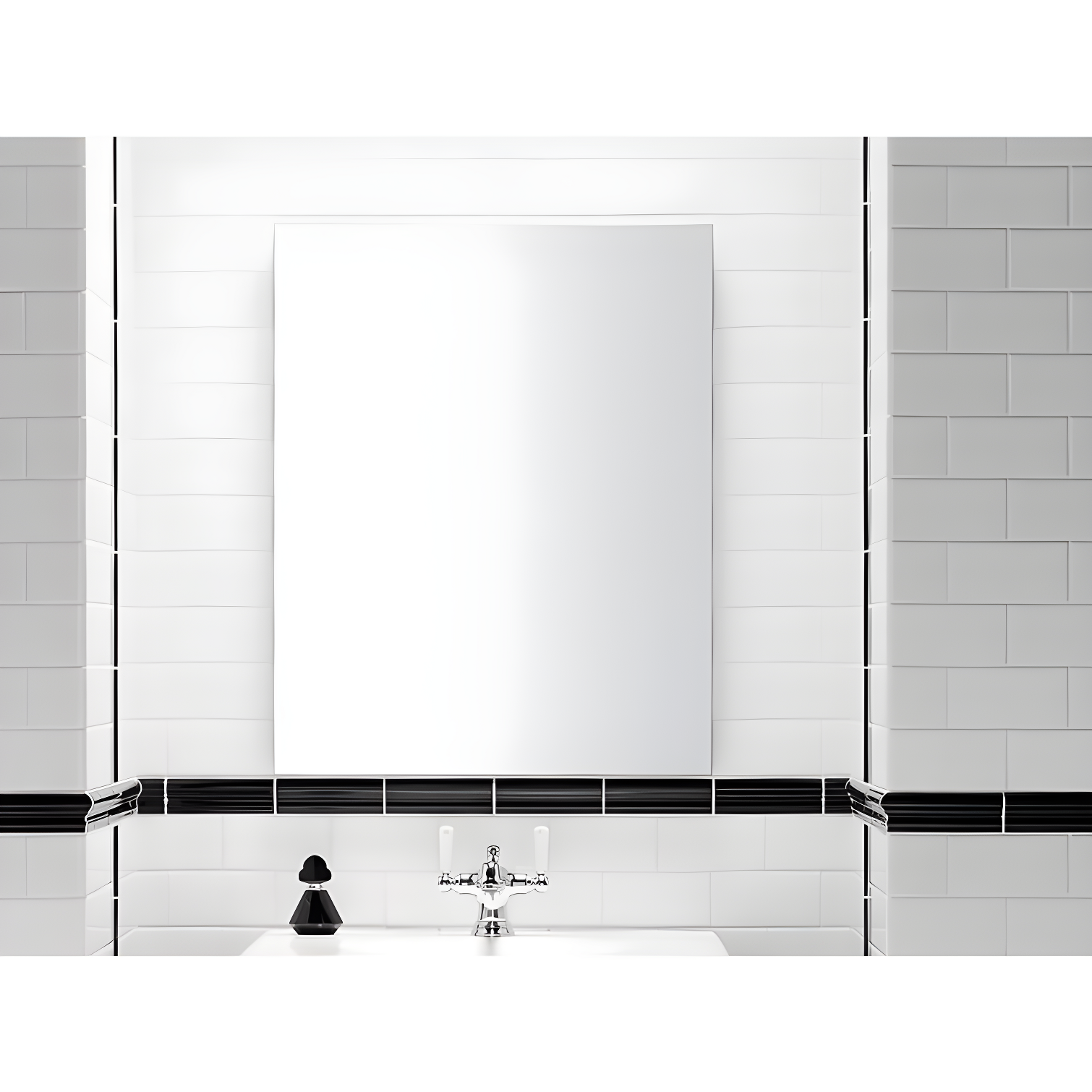 Verdera® Recessed or Surface Mount Frameless Medicine Cabinet with 3 Adjustable Shelves