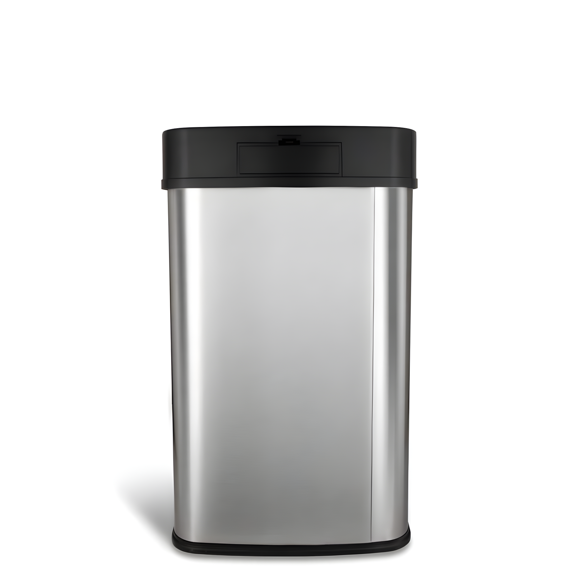 Nine Stars 13gal Motion Sensor Rectangular Shape Stainless Steel Trash Can Silver/Black