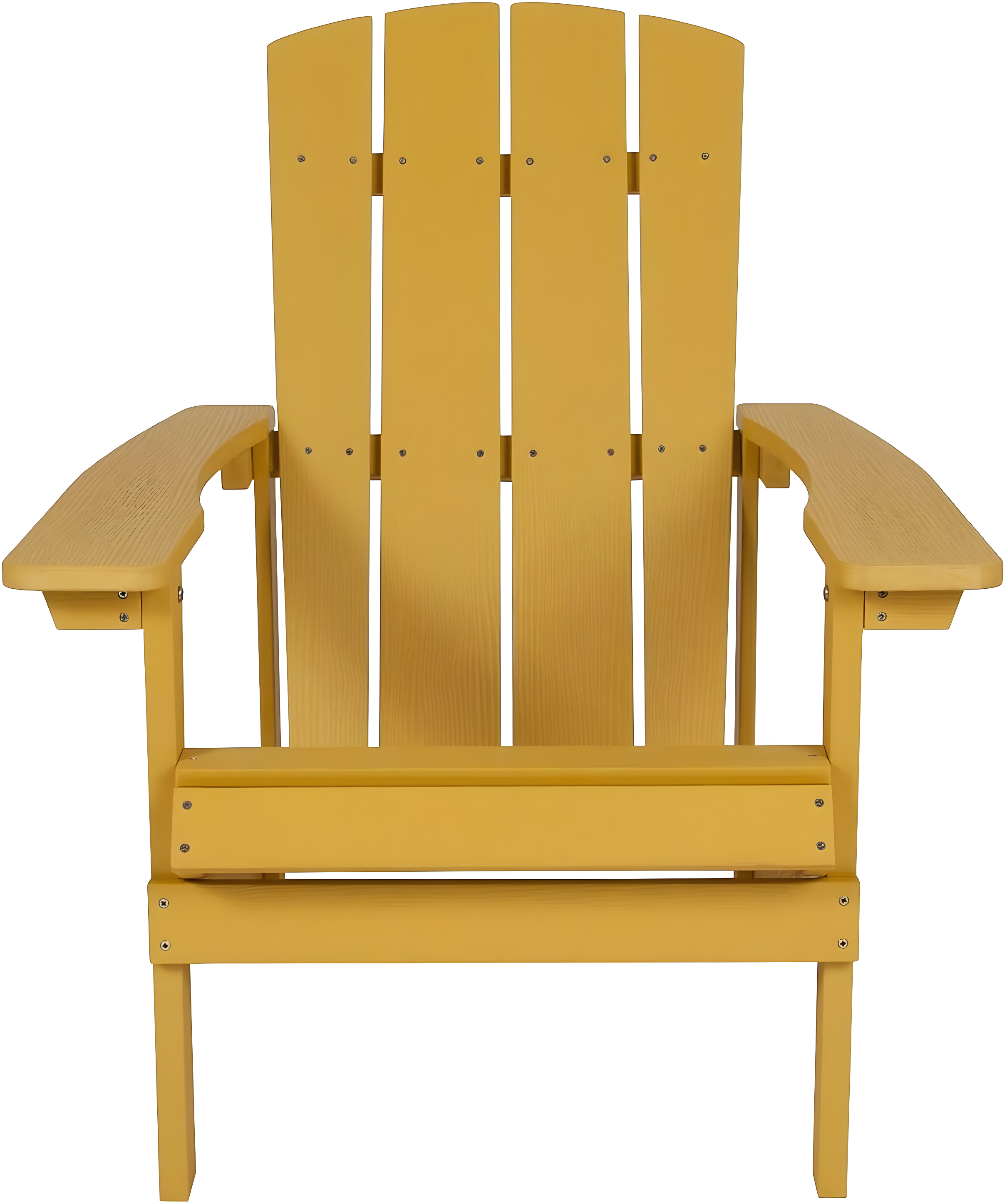 Flash Furniture Charlestown All-Weather Poly Resin Wood Adirondack Chair in Yellow