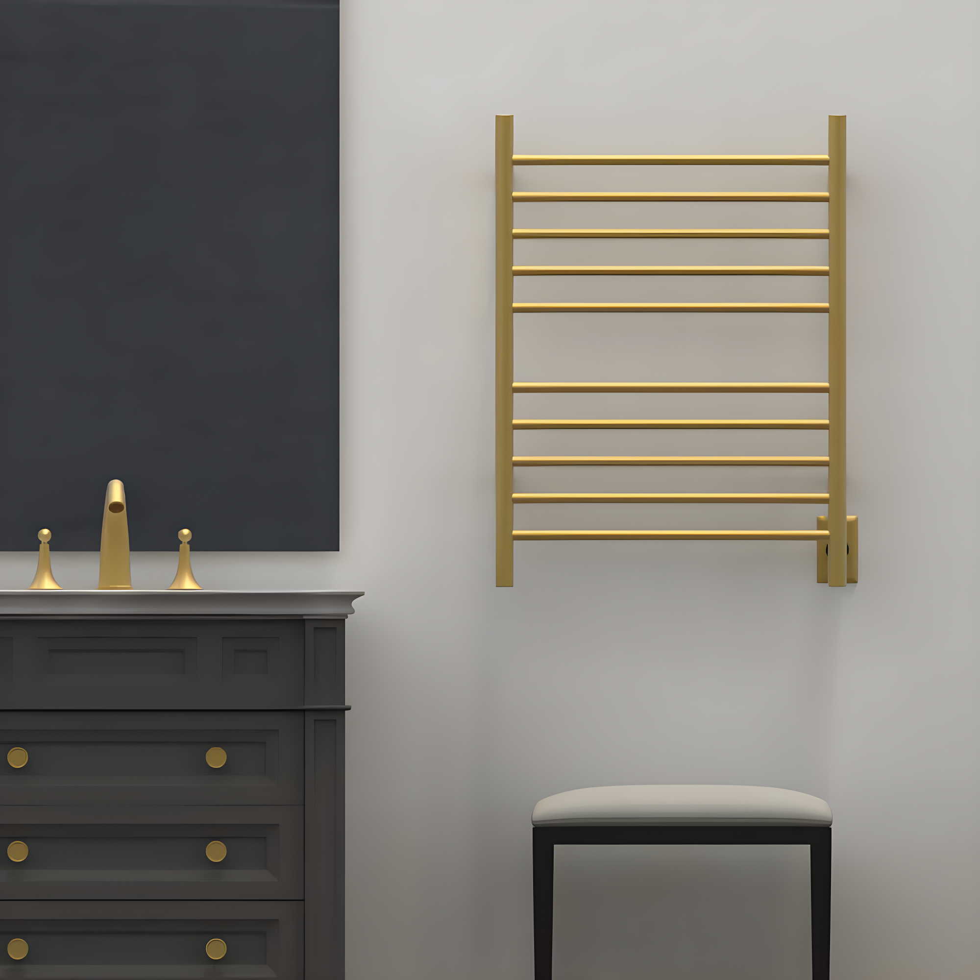Wall Mount Electric Towel Warmer plug in or hardwired combo unit
