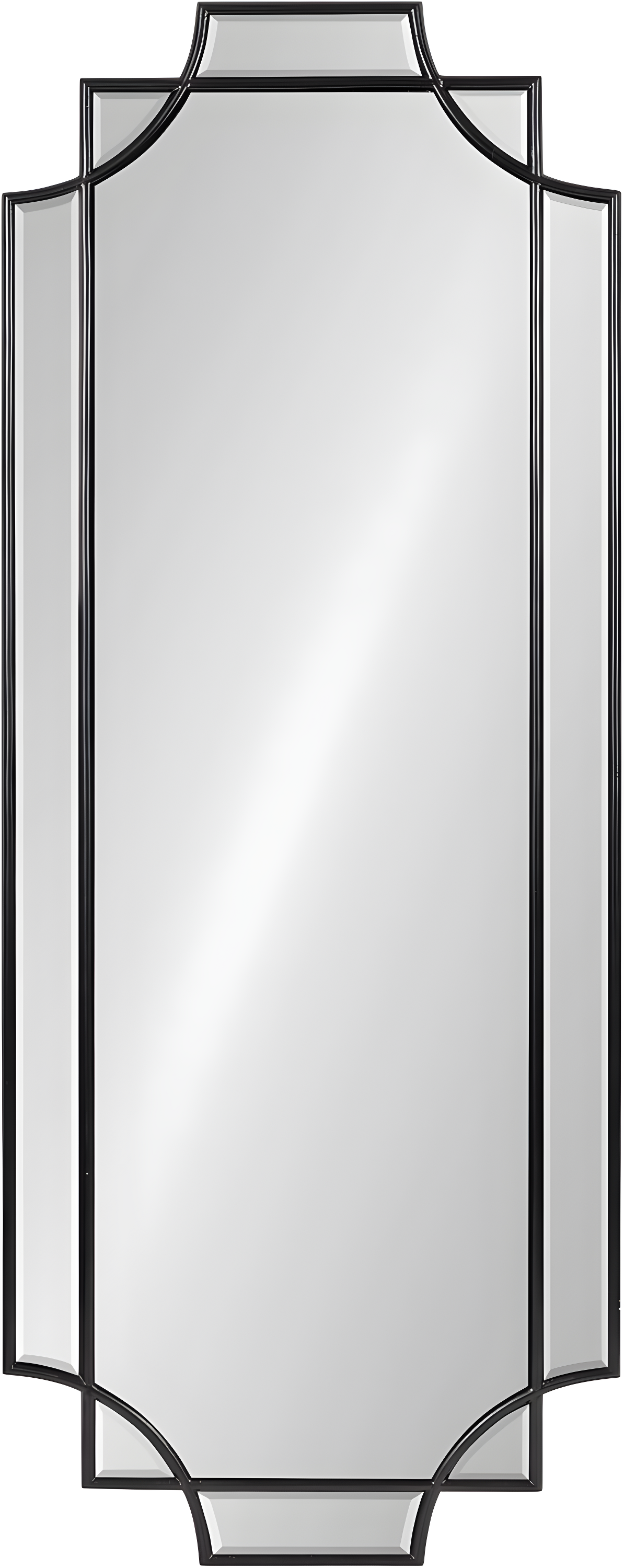 Kate and Laurel Minuette Glam Square Wall Mirror, 24" x 24", Black, Elegant Traditional Home Decor With A Boho Charm