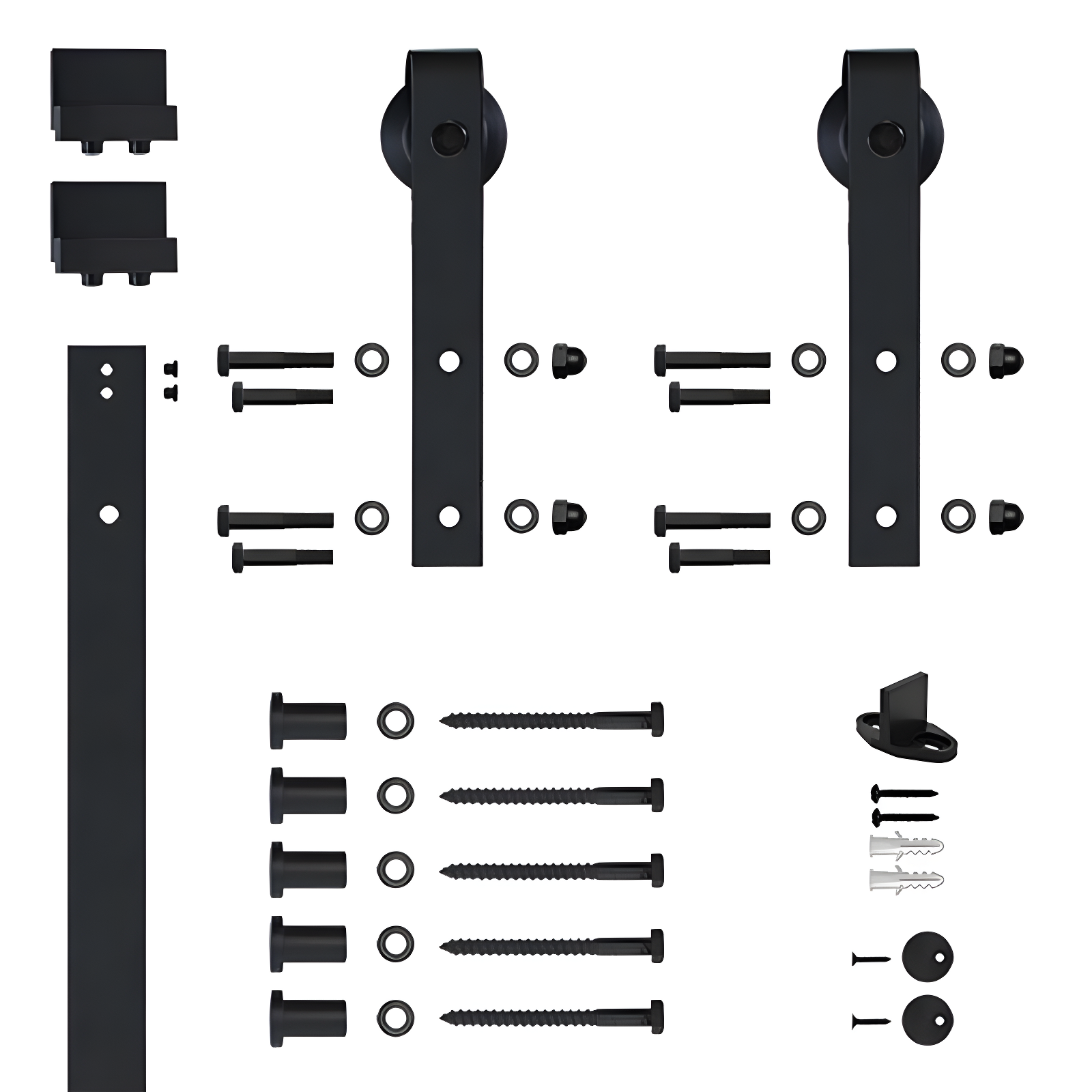 Quiet Glide Soft Close Standard Single Barn Door Hardware Kit (Door Not Included)