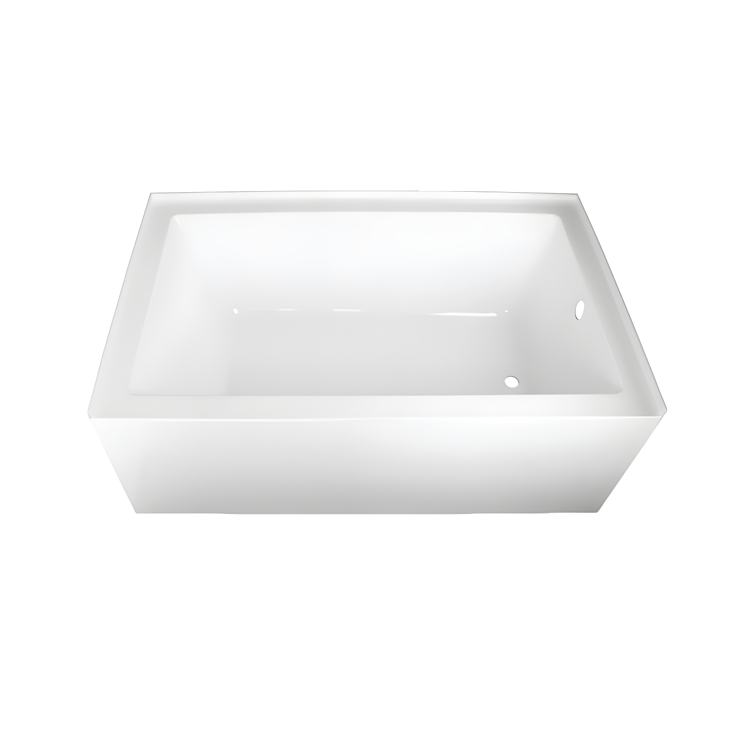 Kingston Brass Aqua Eden 60-Inch Acrylic Rectangular 3-Wall Alcove Tub