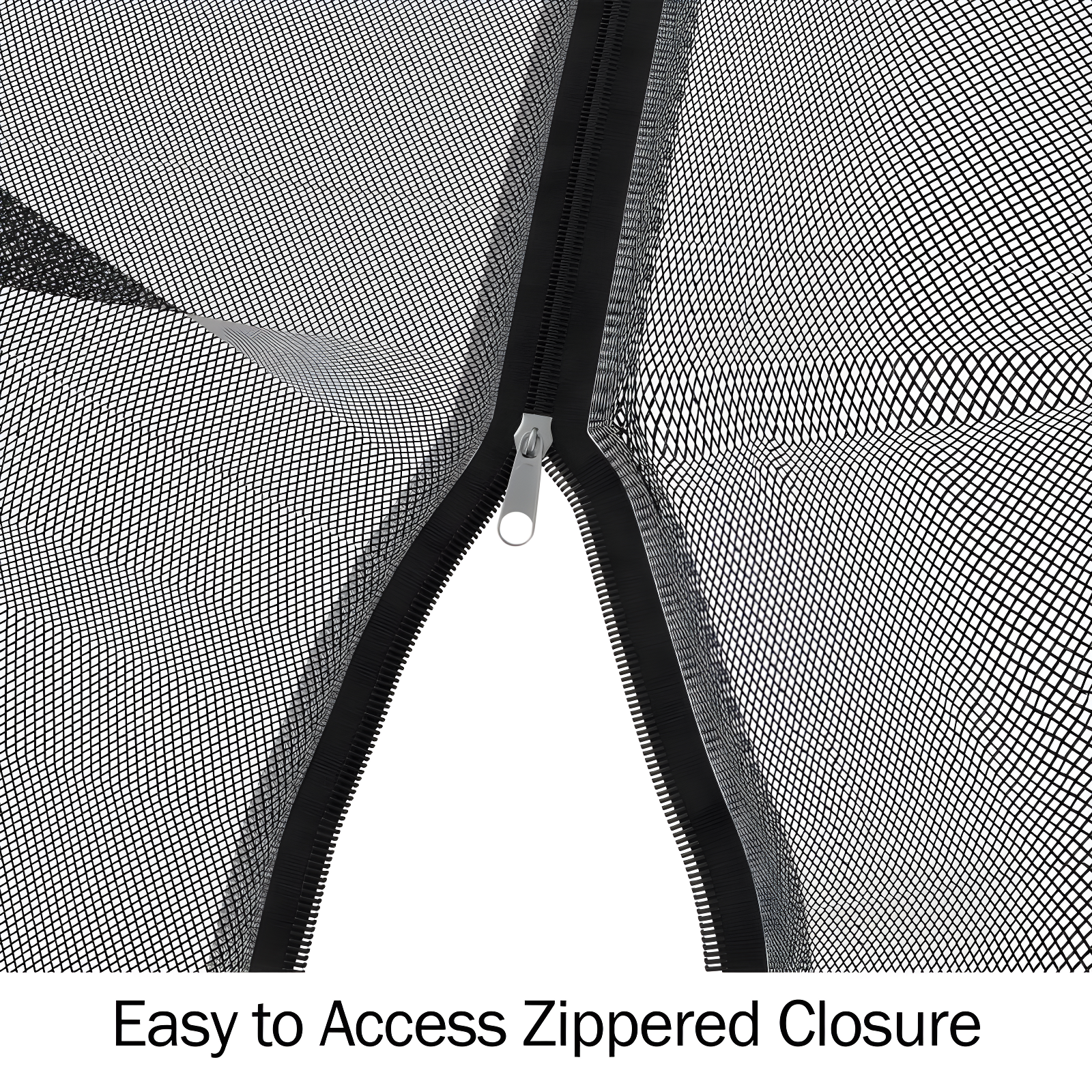 Nature Spring Patio Umbrella Mosquito Netting – Black