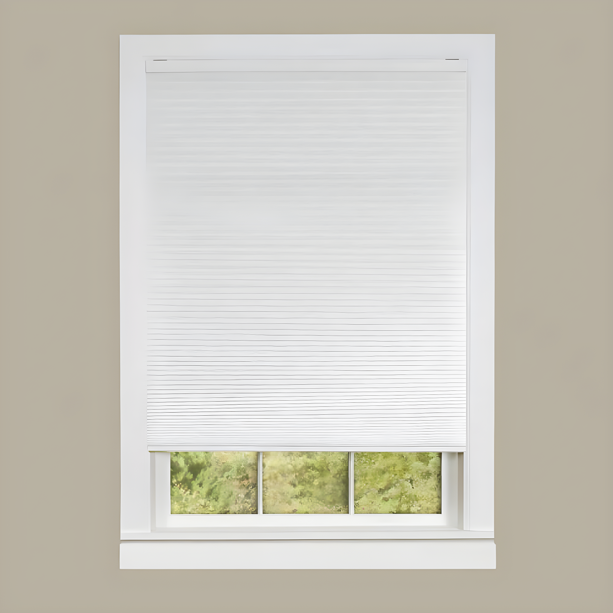 Achim Top Down Bottom Up Indoor Cordless White Polyester Light Filtering Window Cellular Shade, 64" L x 36" W