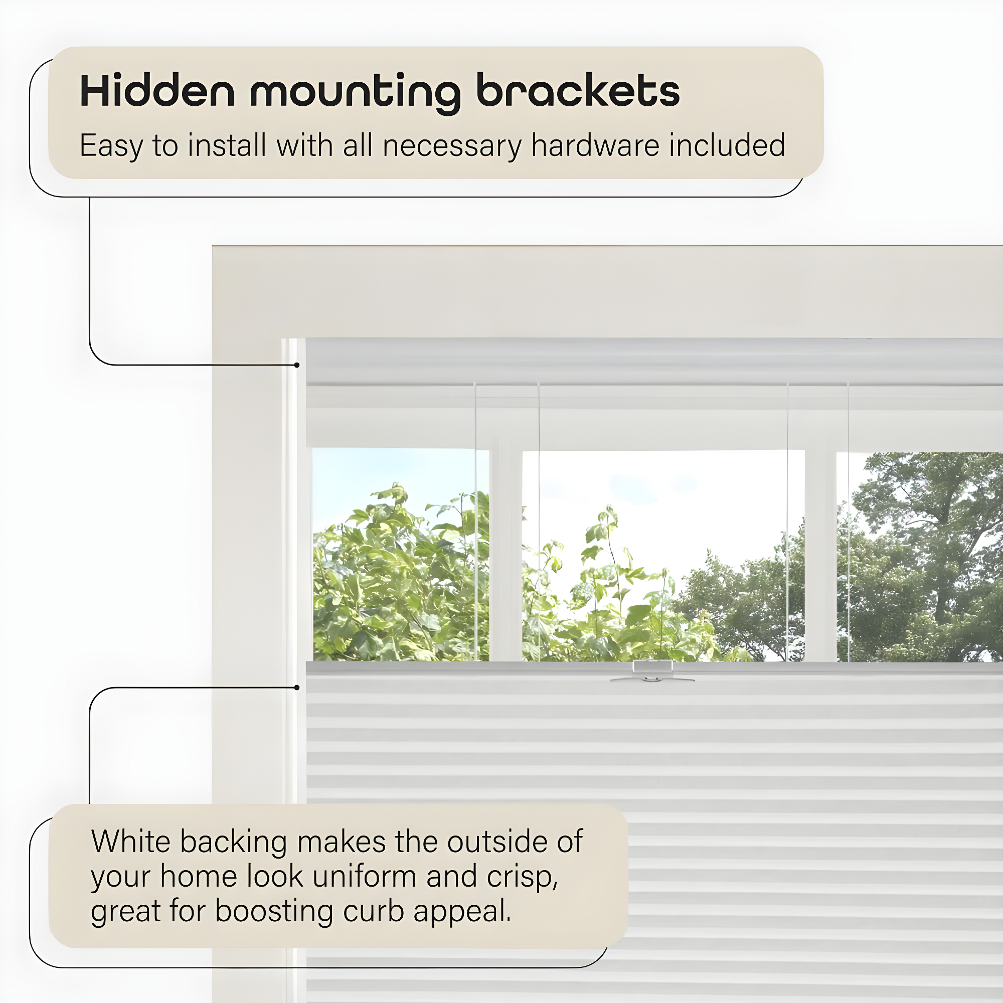 Achim Top Down Bottom Up Indoor Cordless White Polyester Light Filtering Window Cellular Shade, 64" L x 36" W