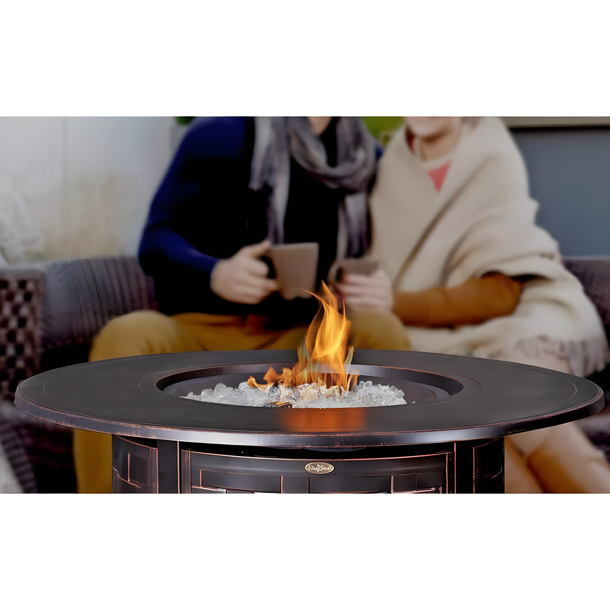 Fire Sense Fire Sense Premium Sparkling Reflective Tempered Fire Glass for Fire Pits Easy to Install-10 Lbs Crystal Clear