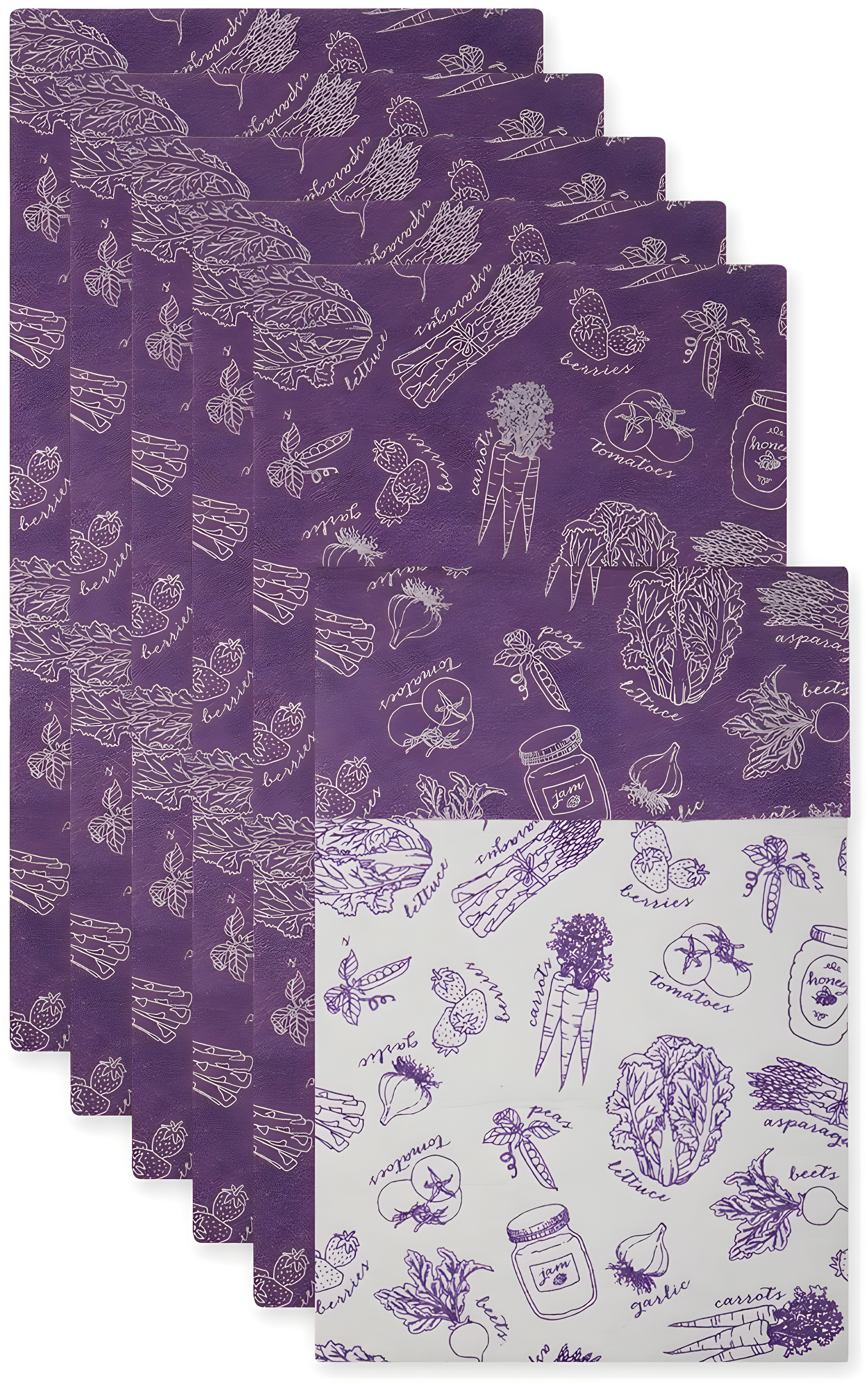 Design Imports Artichoke Market Print Liner (Set of 6)