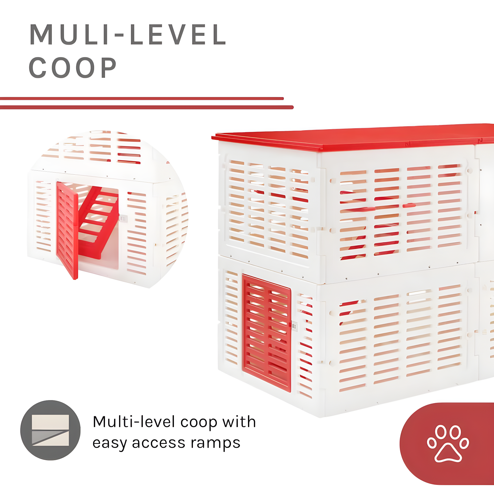 Sam's Pets Kuritsa 15 Square Feet Walk In Chicken Coop with Nesting Box For Up To 3 Chickens