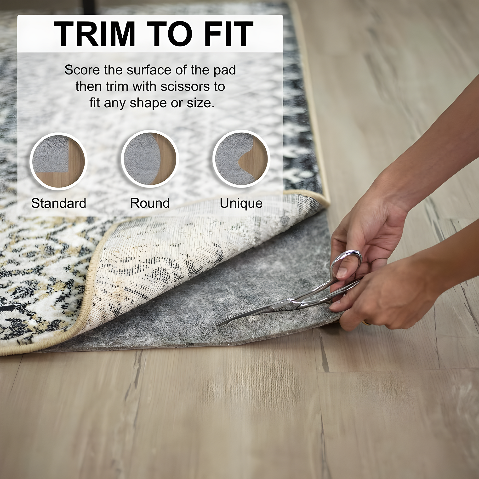 Mohawk 2'5"x8' Runner Premium Dual Surface Rug Pad Natural: Skid-Resistant, Gray, Rectangle, Polyester