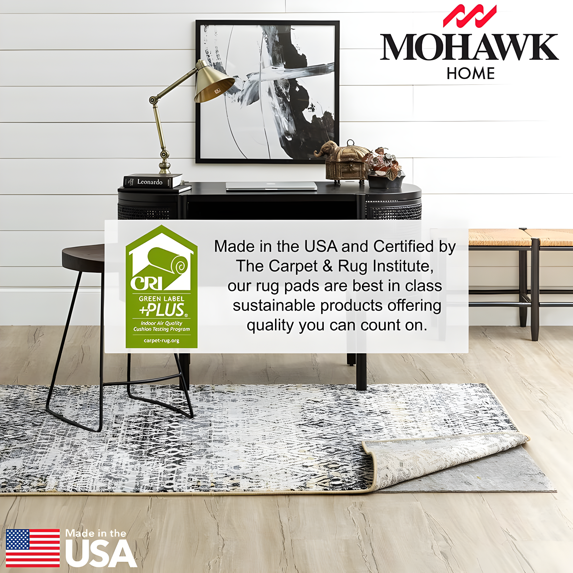 Mohawk 2'5"x8' Runner Premium Dual Surface Rug Pad Natural: Skid-Resistant, Gray, Rectangle, Polyester