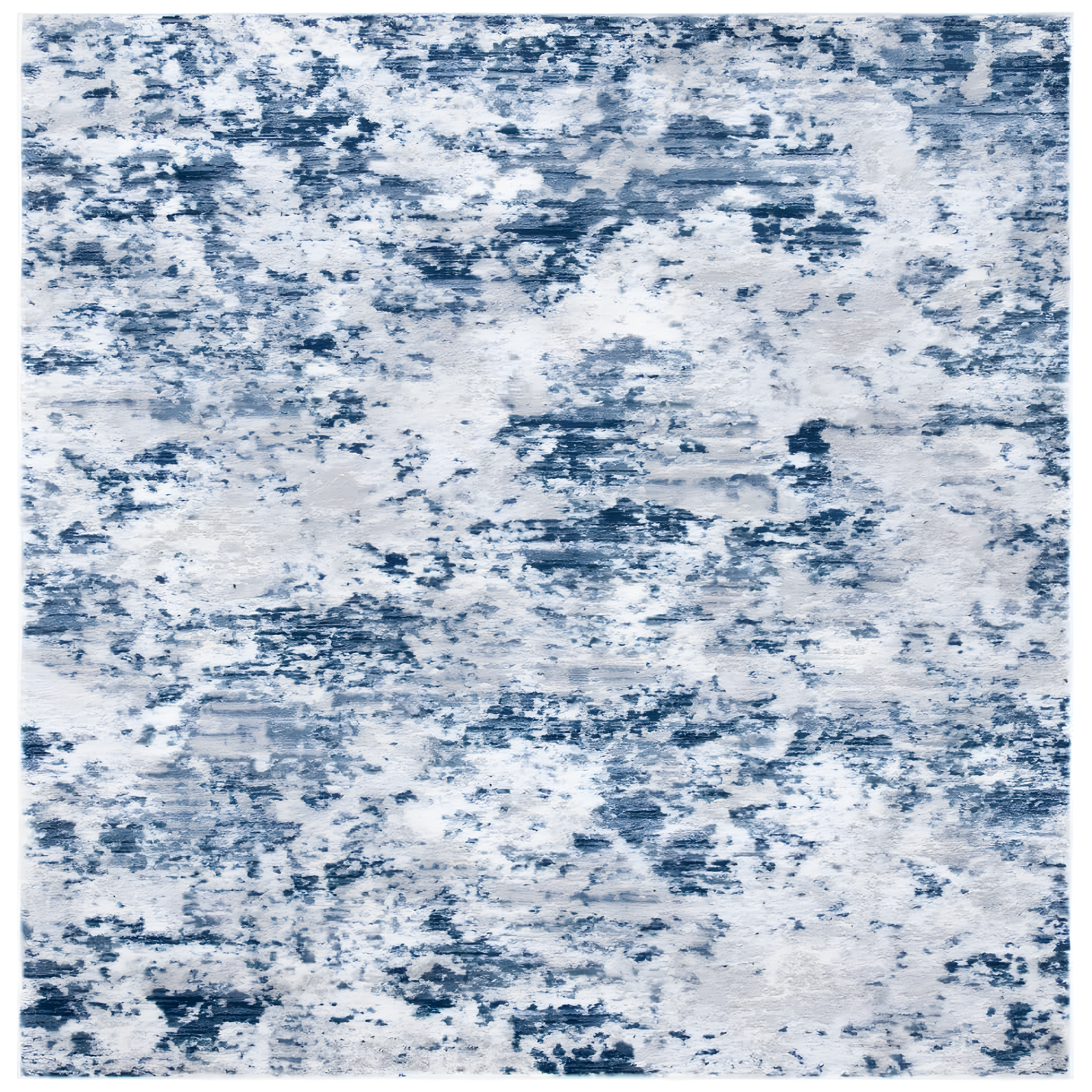 Amelia ALA705 Power Loomed Area Rug - Navy/Grey - 6'7"x6'7" - Safavieh.