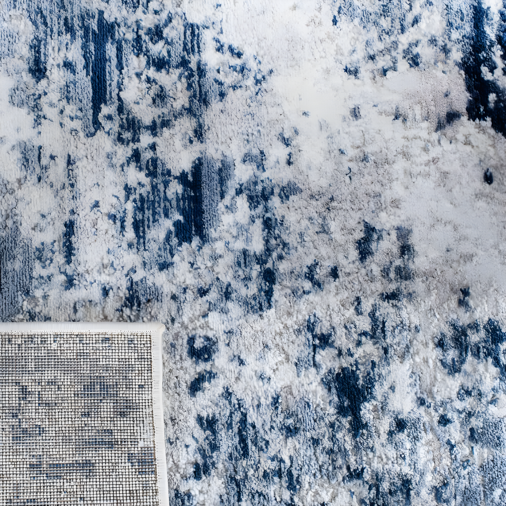 Amelia ALA705 Power Loomed Area Rug - Navy/Grey - 6'7"x6'7" - Safavieh.