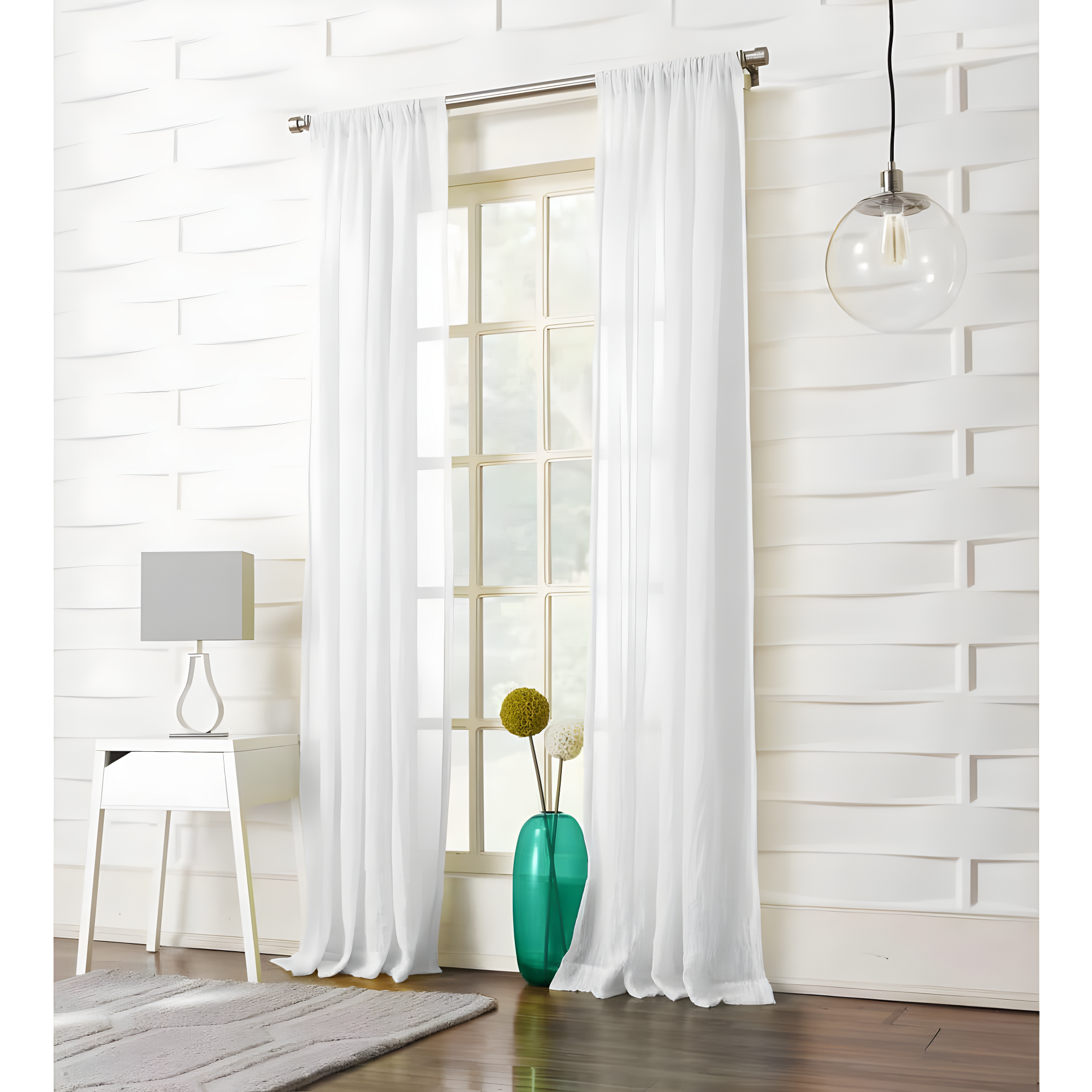 No. 918 Vida Semi-Sheer Rod Pocket Single Curtain Panel
