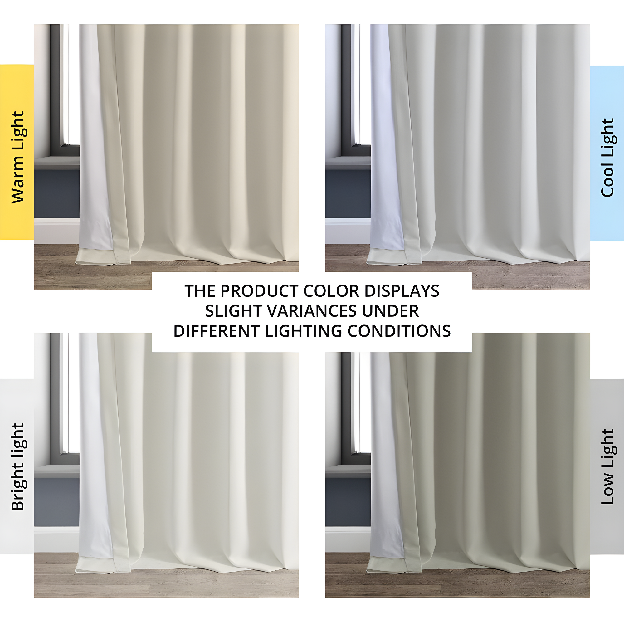 Excursion Ivory Blackout Linen Drapes with Hidden Tabs