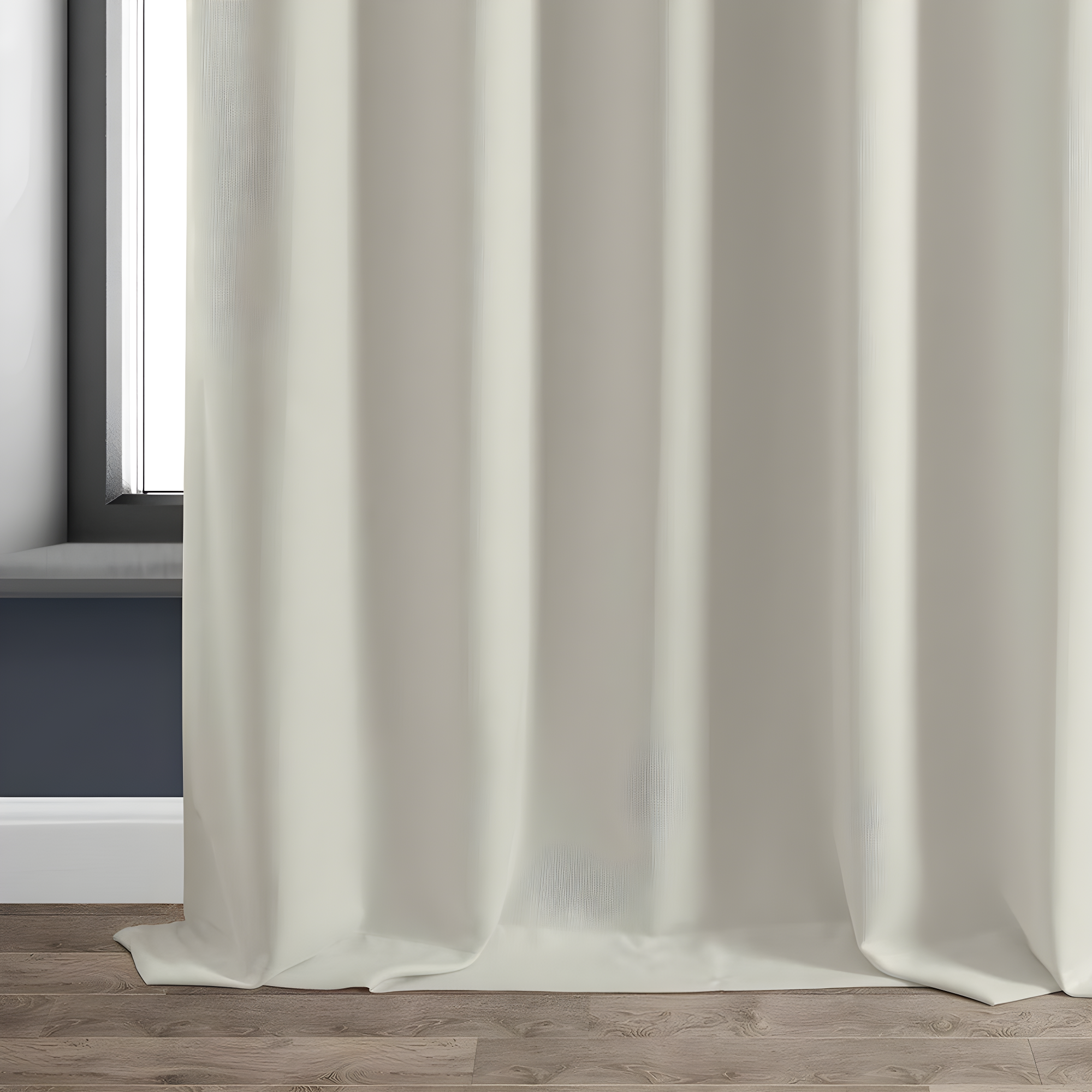 Excursion Ivory Blackout Linen Drapes with Hidden Tabs