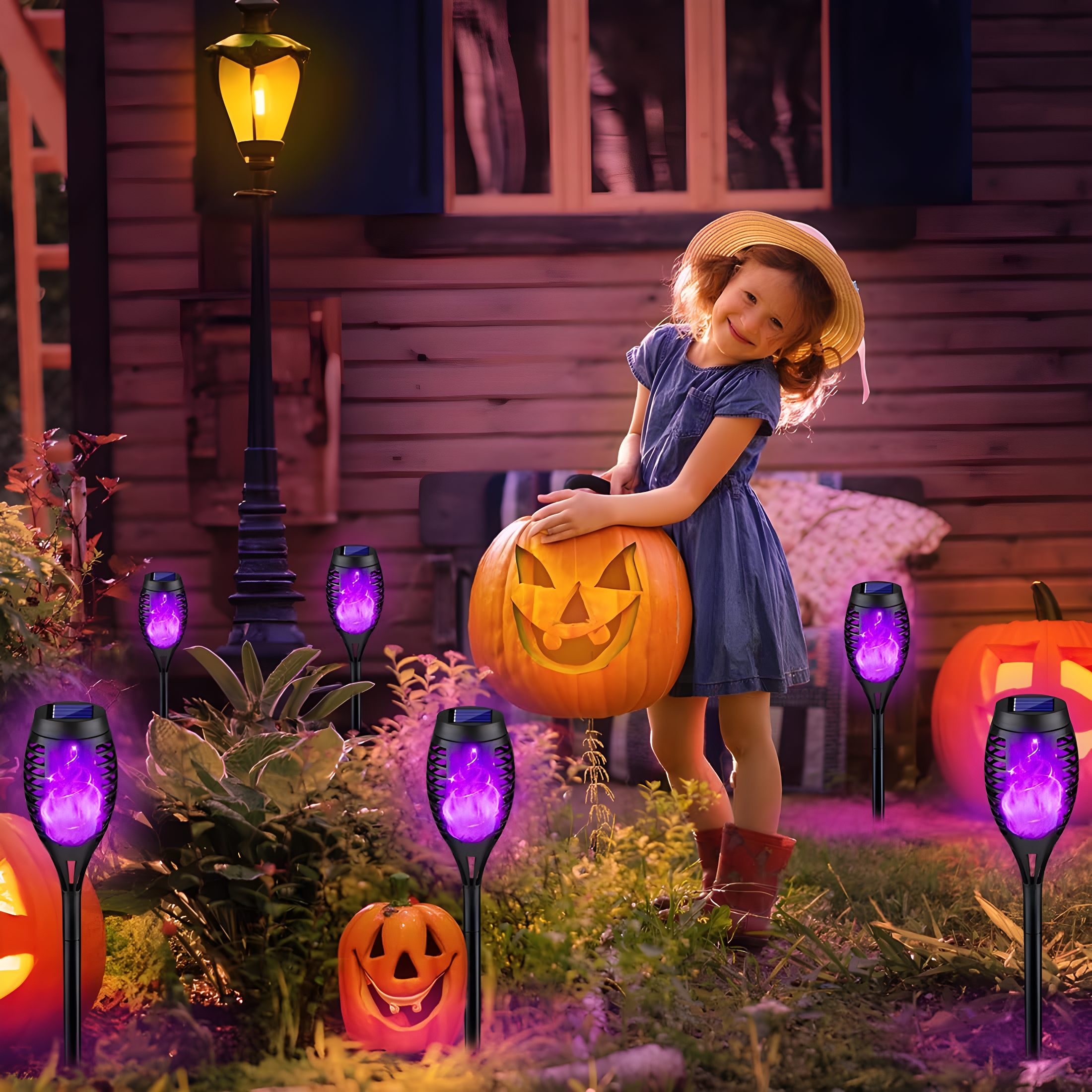 The Holiday Aisle® 8 Pack Halloween Decorations Outdoor, Halloween Solar Lights for Halloween Decor